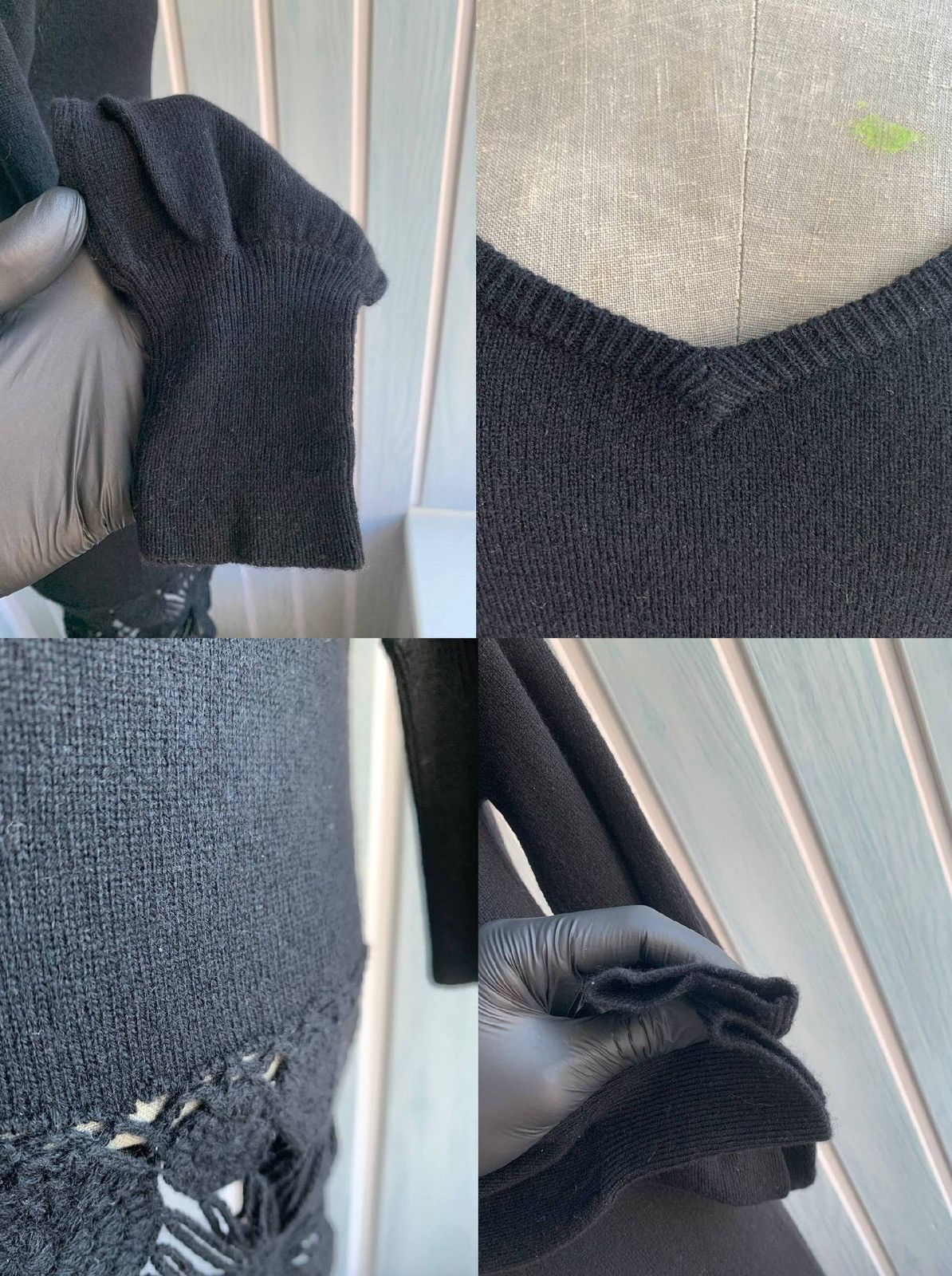 RED Valentino Red Valentino Black Wool & Cashmere Blend Knit A-Line Dress Size M / US 6-8 / IT 42-44 - 17 Thumbnail