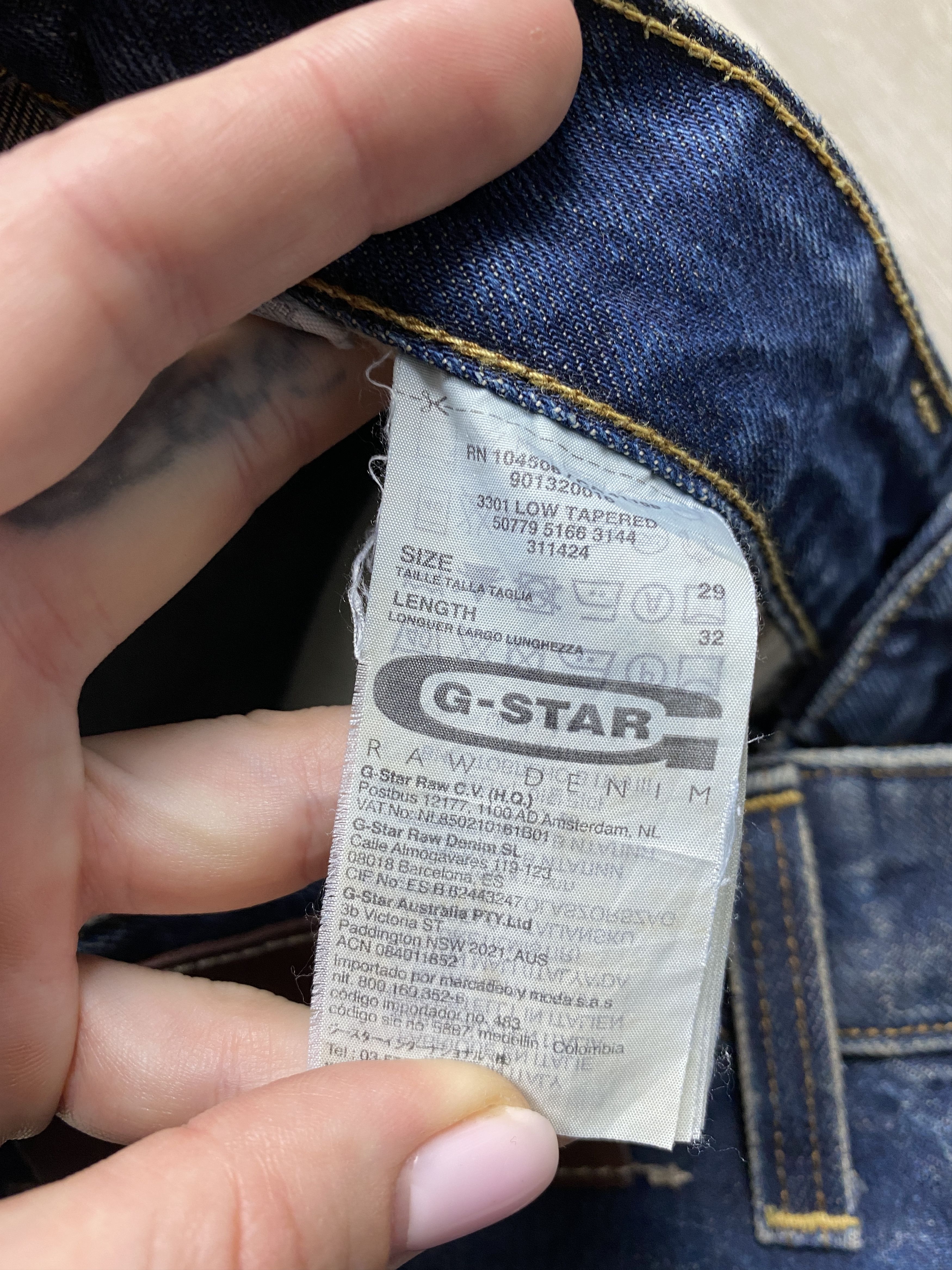 G-Star G Star Raw Vintage Mens Denim Pants Jeans Size US 29 - 5 Thumbnail