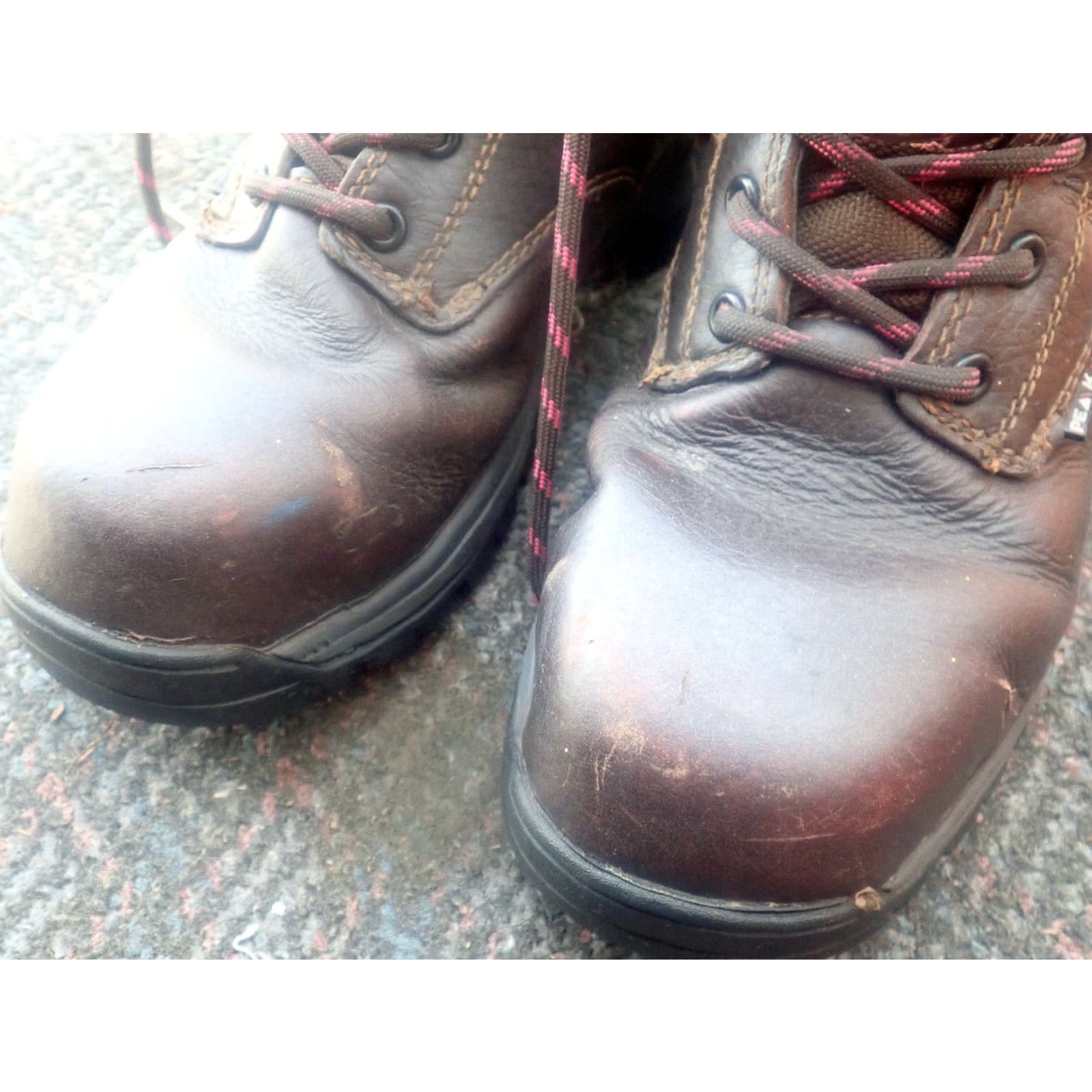 Vintage Wolverine Women's Work Boots Brown Leather Waterproof Composite Toe Size 6M Size US 7 / IT 37 - 4 Thumbnail