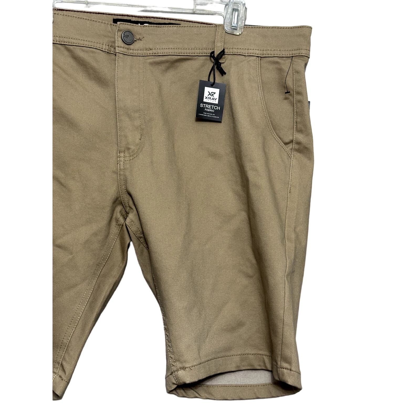 Xray Footwear Xray Shorts Flat Front Pockets Belt Loops Khaki Men's 40 NWT Size US 40 / EU 56 - 3 Thumbnail