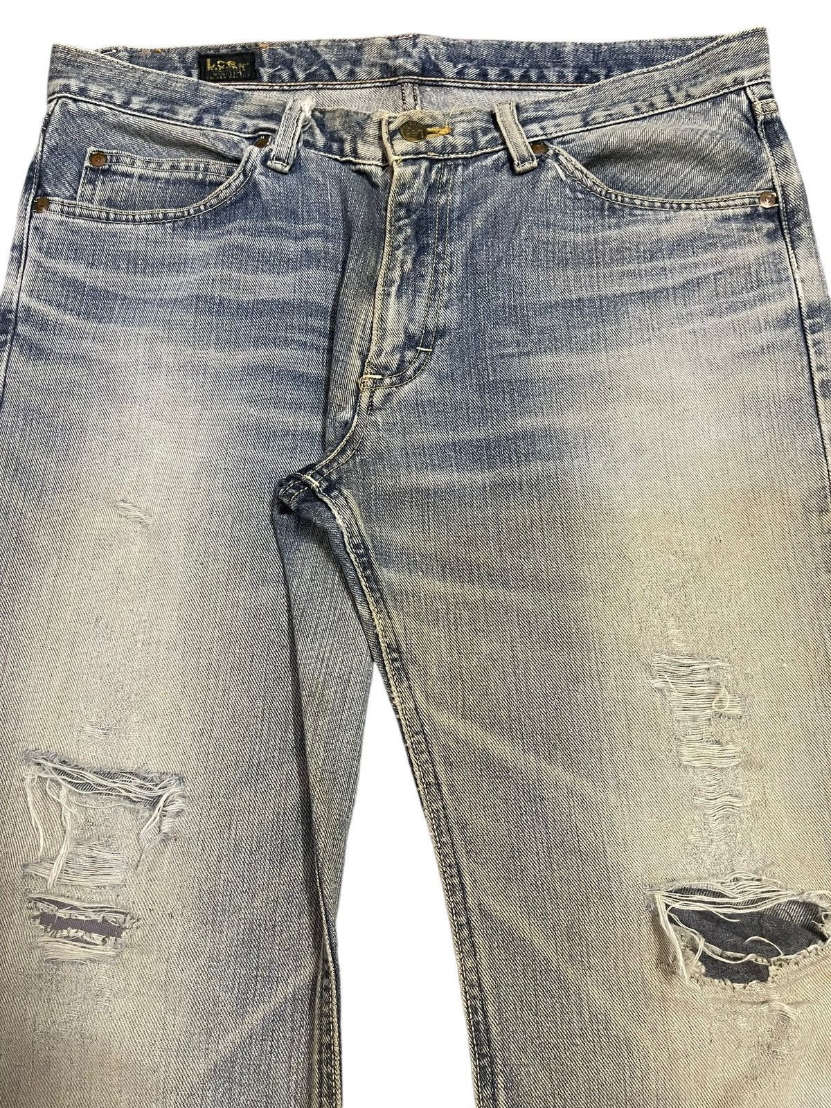 Lee Vintage 90s Lee Riders Blue Faded Wash Distress Wide Leg Size US 35 - 4 Thumbnail