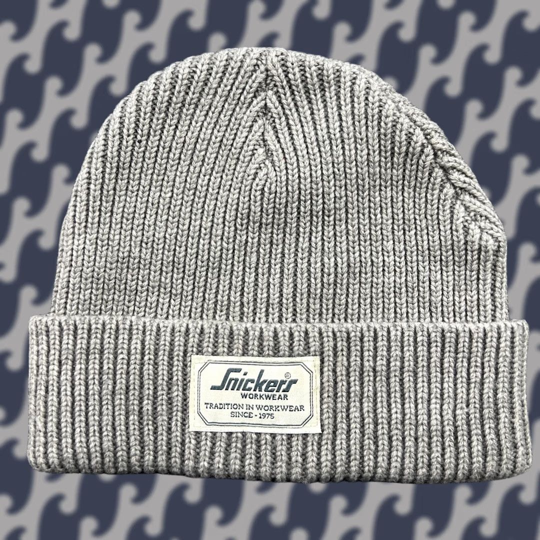 Arc'teryx Snickers Workwear Beanie Hat One Size Wool Blend Ribbon Gray Knitted Size ONE SIZE - 1 Thumbnail
