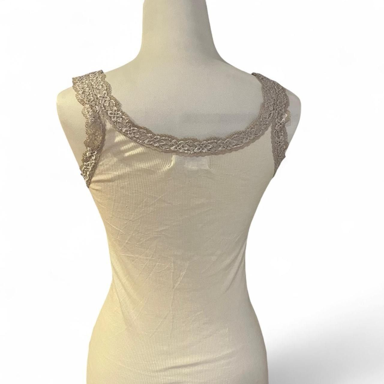 Jil Stuart Vintage cream and gold Jill Stuart lace cami tank top Size S / US 4 / IT 40 - 6 Thumbnail