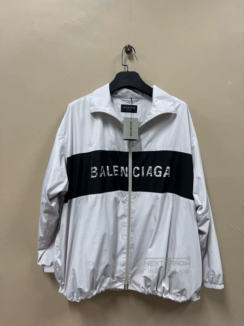 Balenciaga Balenciaga Black and White Aged Windbreaker Jacket Size US S / EU 44-46 / 1 - 1 Thumbnail