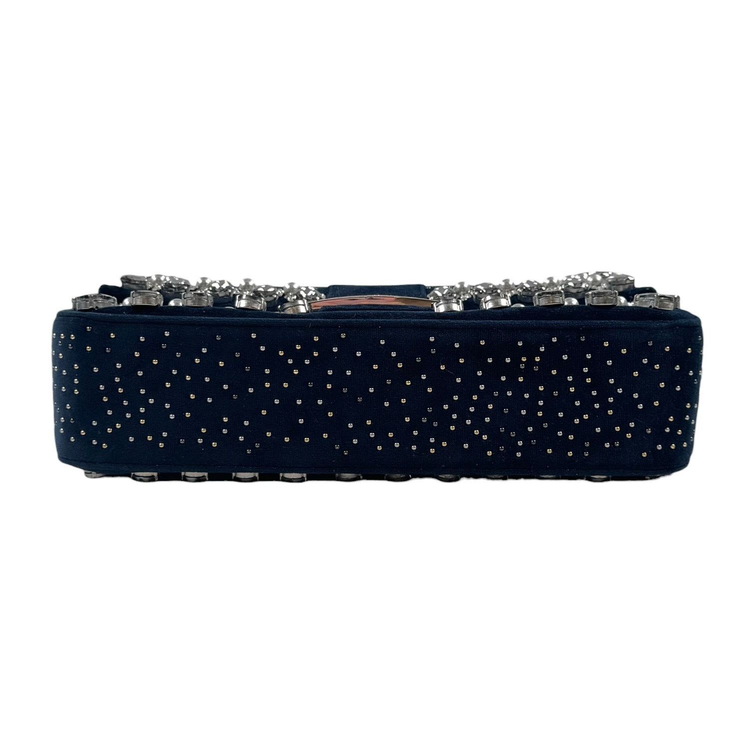 Fendi Fendi Midnight Velvet Crystal Embellished Baguette Size ONE SIZE - 7 Thumbnail