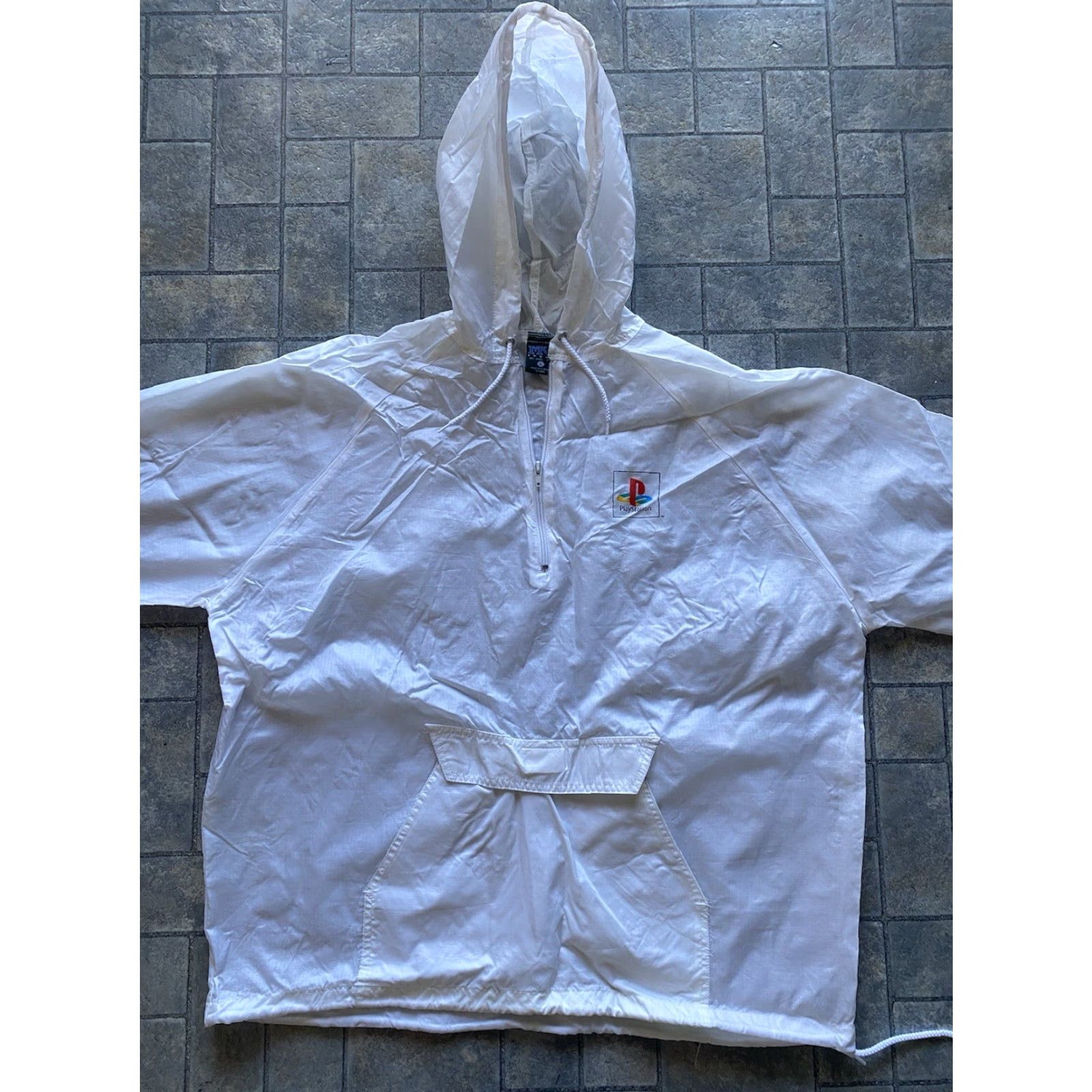 Logo 7 VINTAGE MV Sport Windbreaker Jacket Men’s XL White PlayStation Logo Front Pocket Size US XL / EU 56 / 4 - 5 Thumbnail