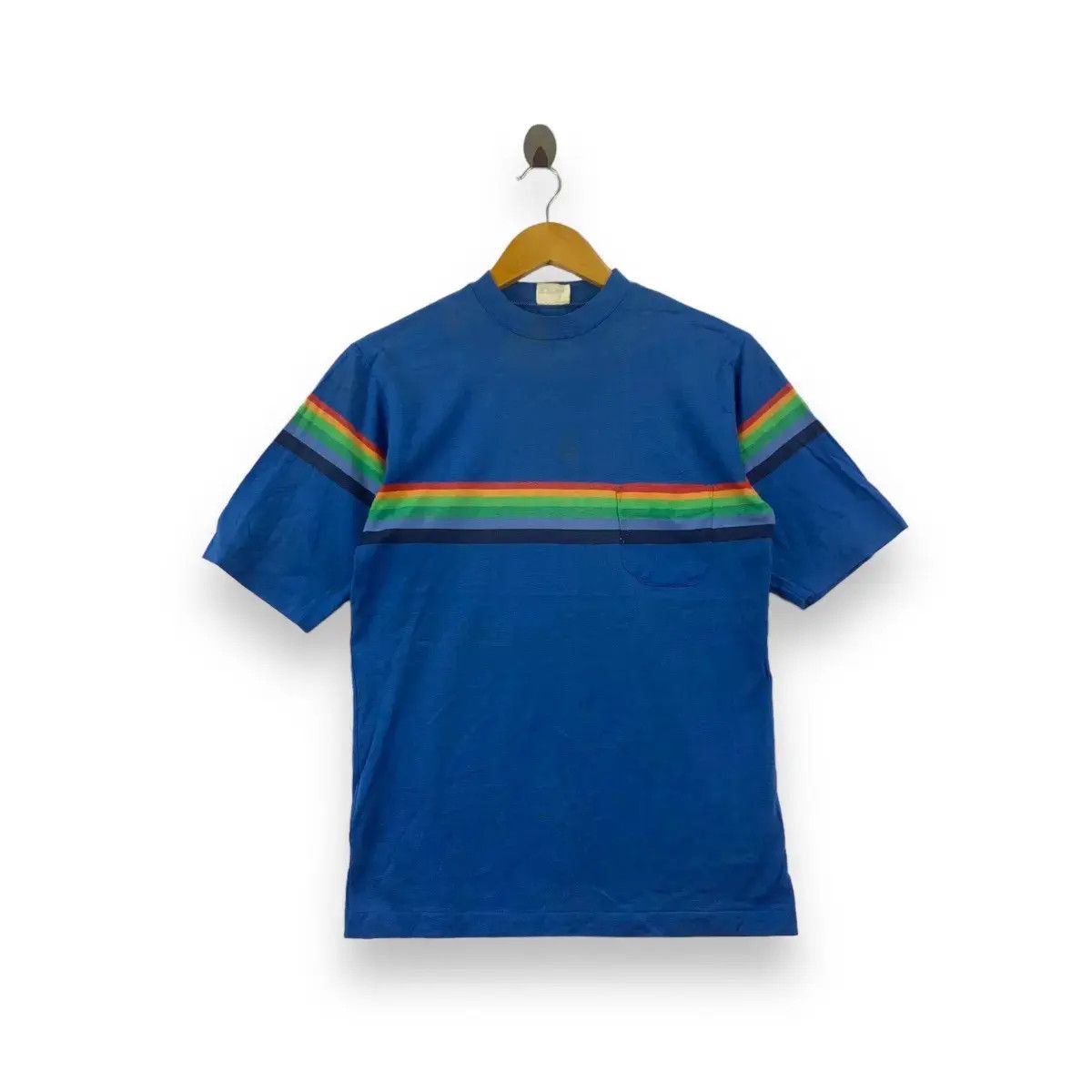 Vintage 70’ DO SURFING Classic Surf Striped Rainbow Tee
