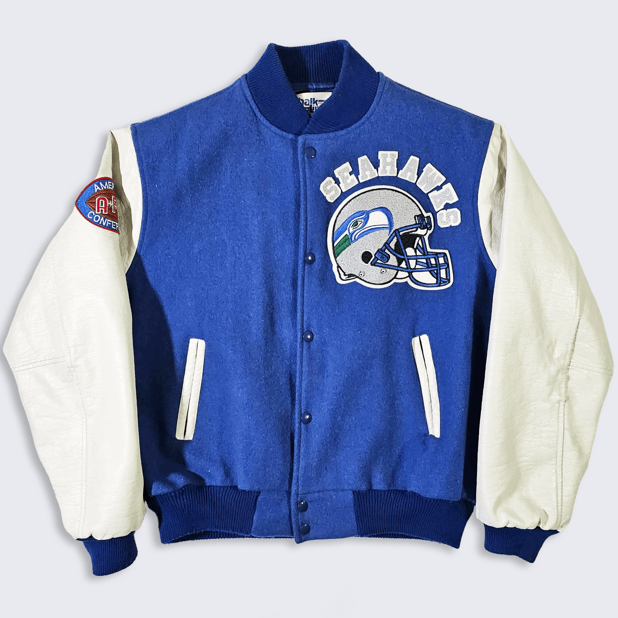 Chalk Line Seattle Seahawks Vintage 80s Chalk Line Varsity Jacket Size US L / EU 52-54 / 3 - 2 Thumbnail