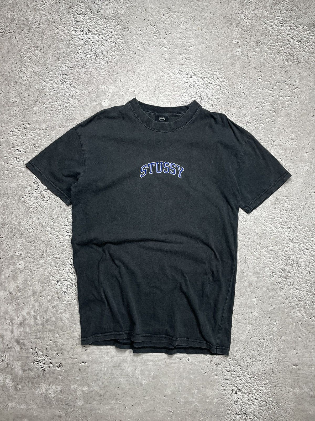 Stussy Stussy Washed Grey T-Shirt Small Blue Arch Logo Streetwear Size US S / EU 44-46 / 1 - 1 Thumbnail