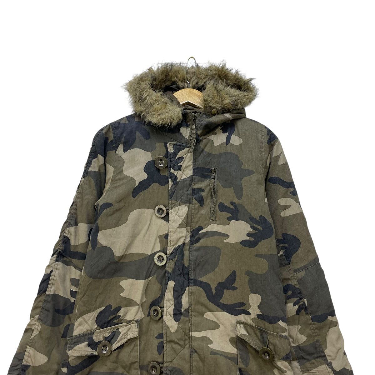 If Six Was Nine 💥Japanese Brand Docah Camouflage Padded Parka Jacket Size M / US 6-8 / IT 42-44 - 3 Thumbnail