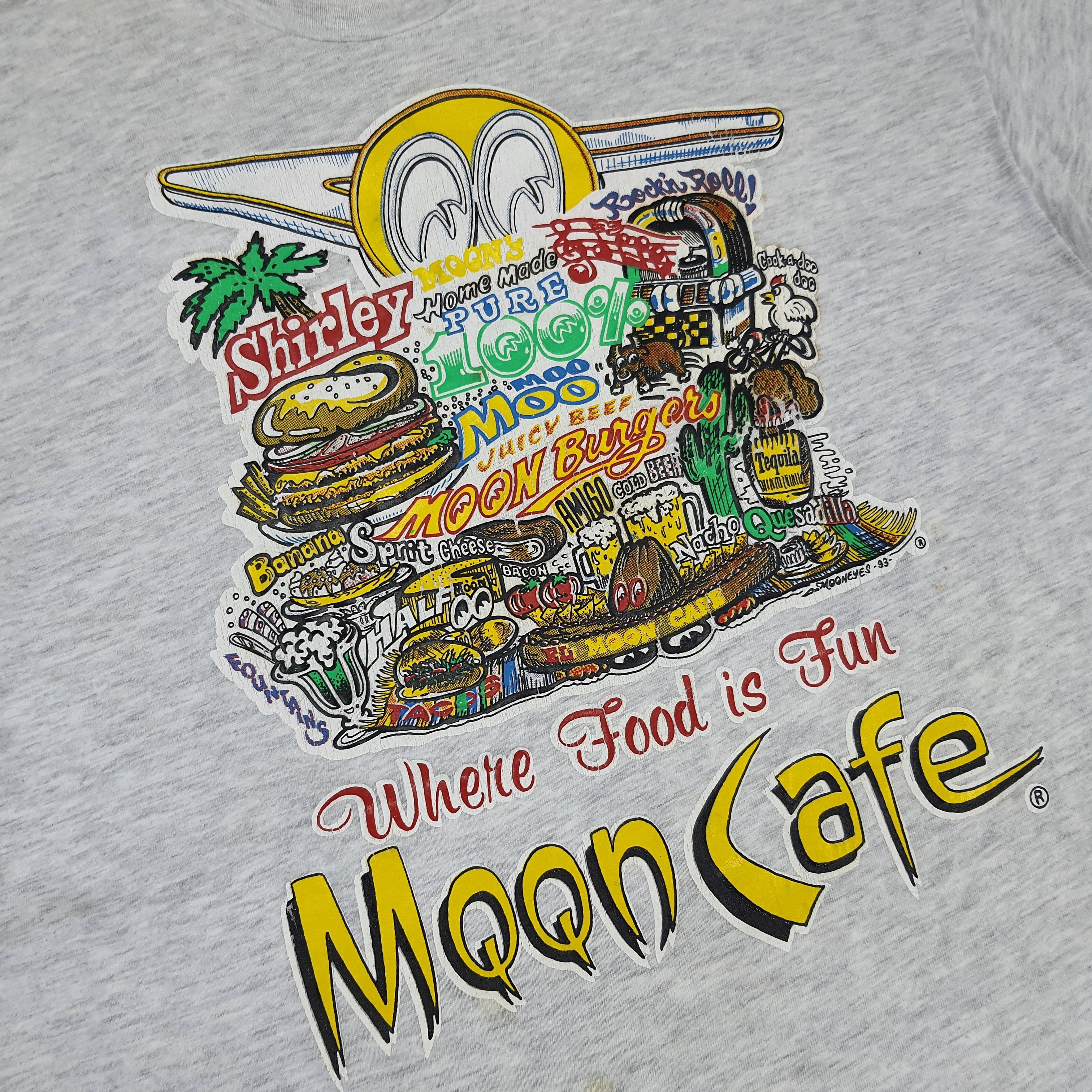 Vintage Vintage Mooneyes '93 Moon Cafe T-shirt Size US M / EU 48-50 / 2 - 2 Thumbnail