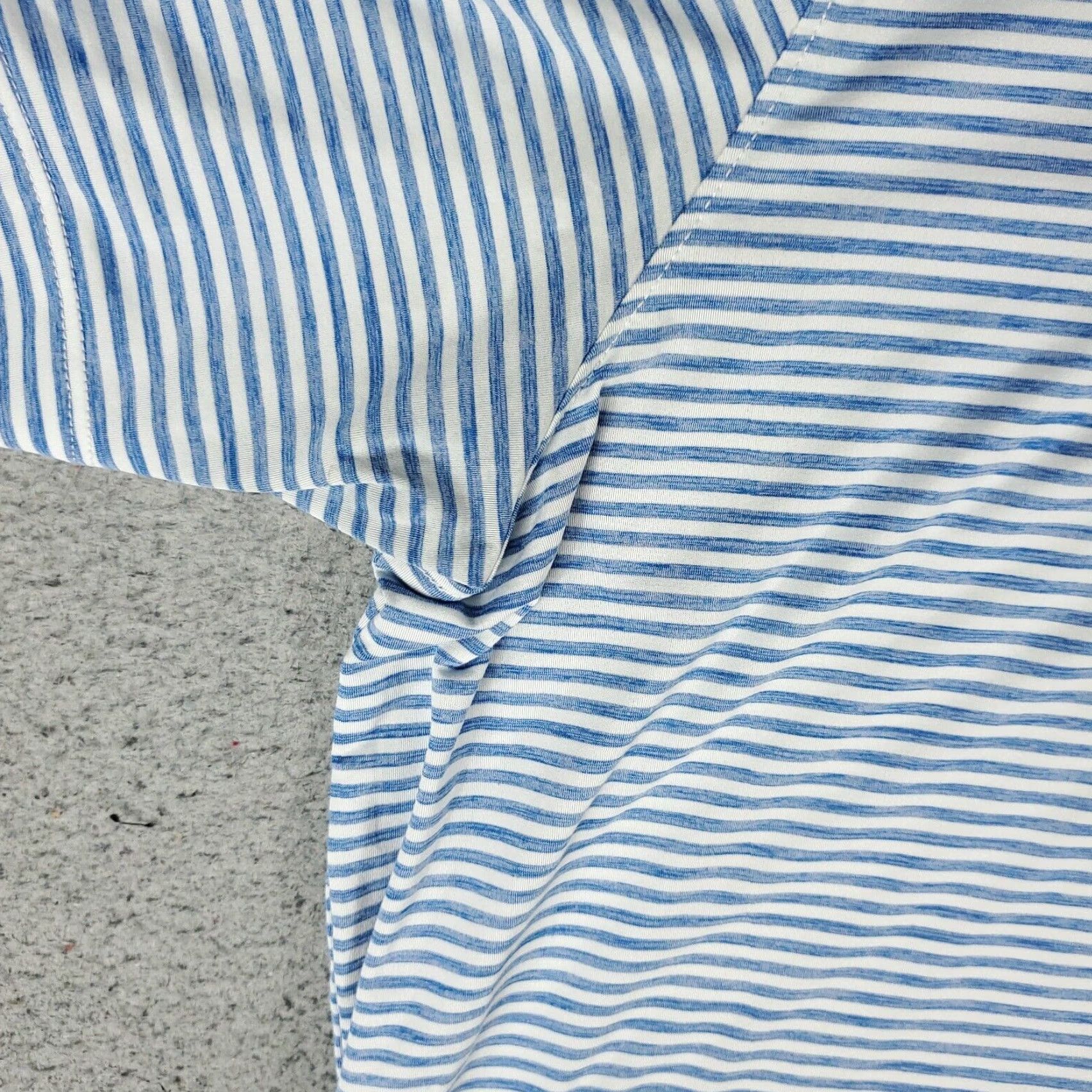 johnnie-O Johnnie O Polo Shirt Mens Size XL Blue Striped Polyester Short Sleeve Size US XL / EU 56 / 4 - 3 Thumbnail