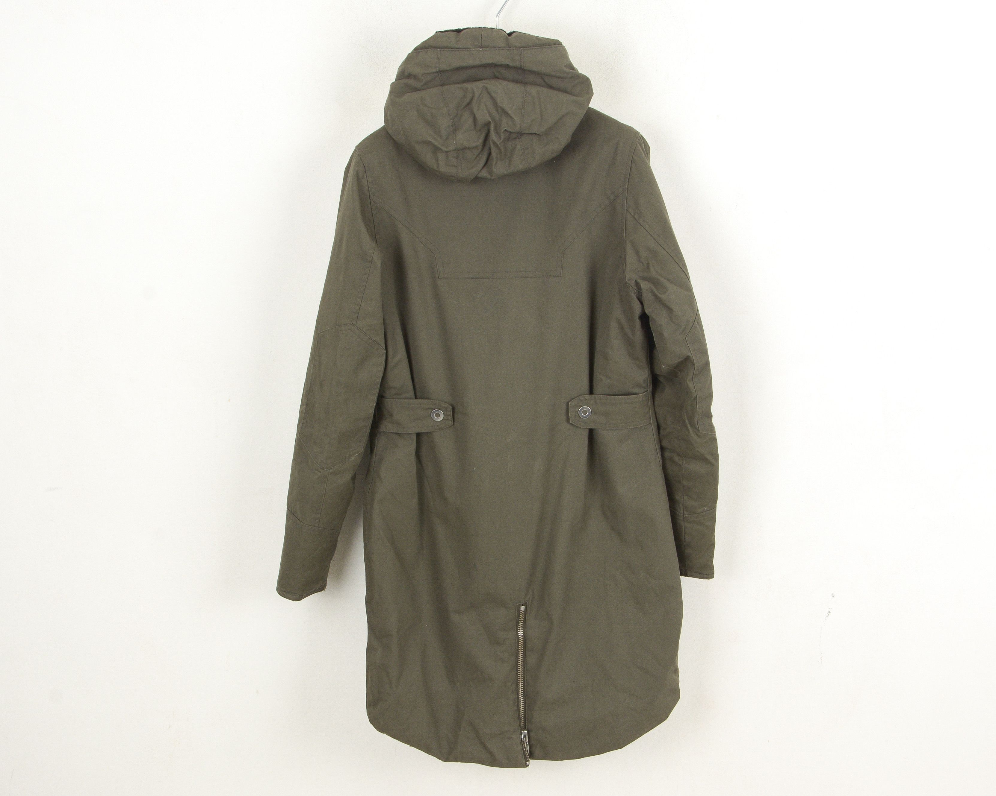 ELVINE Women's S Coat UK 8 Ladies Duffle Jacket Hooded US 4 Size S / US 4 / IT 40 - 3 Thumbnail