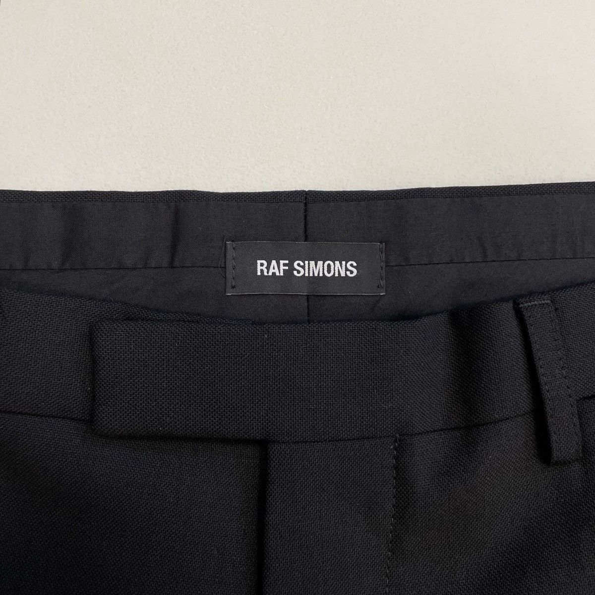 Raf Simons S/S 19 Black Wool Pants With ‘Double Hem’ Size US 36 / EU 52 - 5 Thumbnail