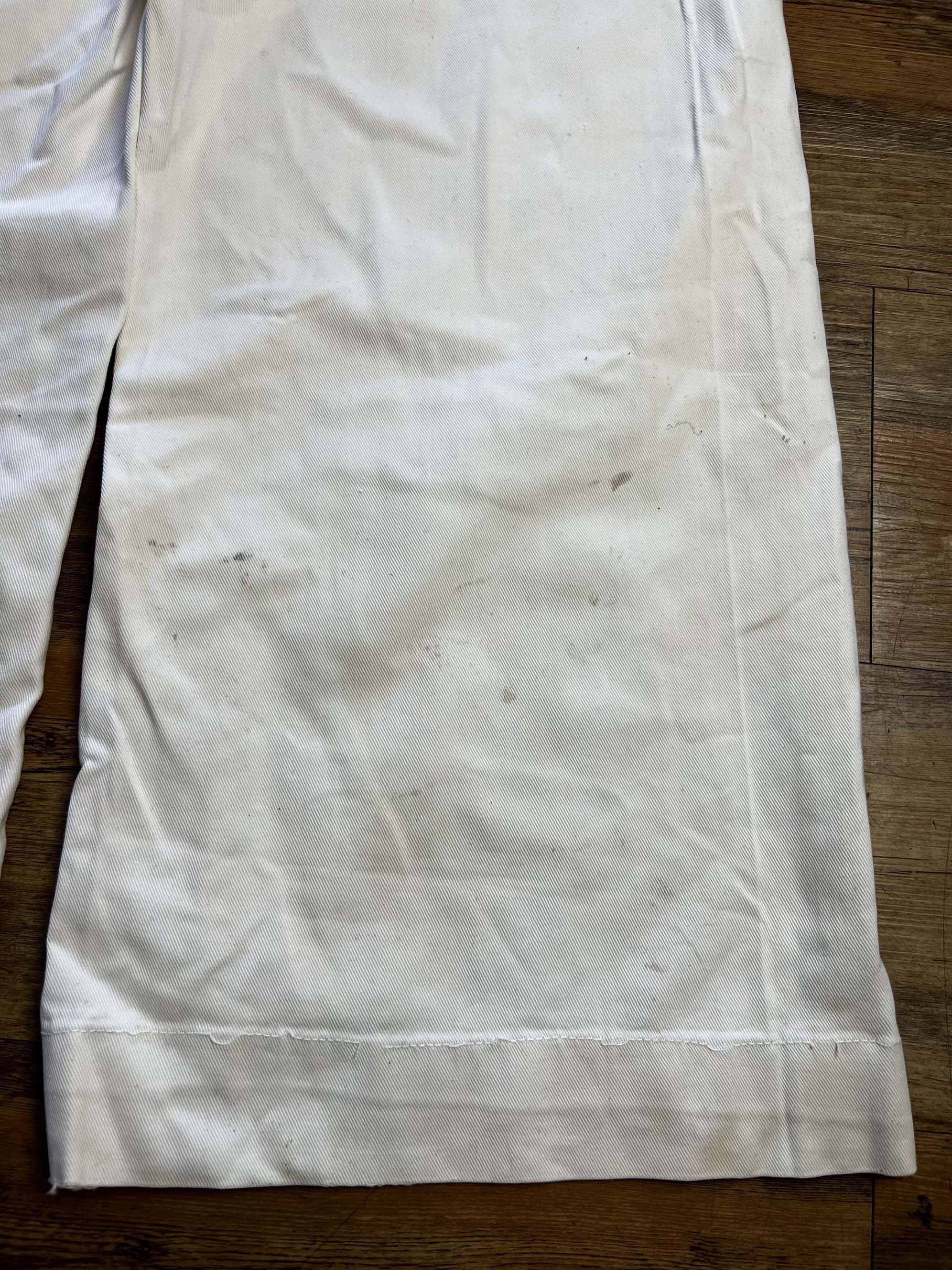 Vintage Vintage 1940's US Navy WWII Era White Cotton Sailor Pants Size US 28 / EU 44 - 16 Thumbnail