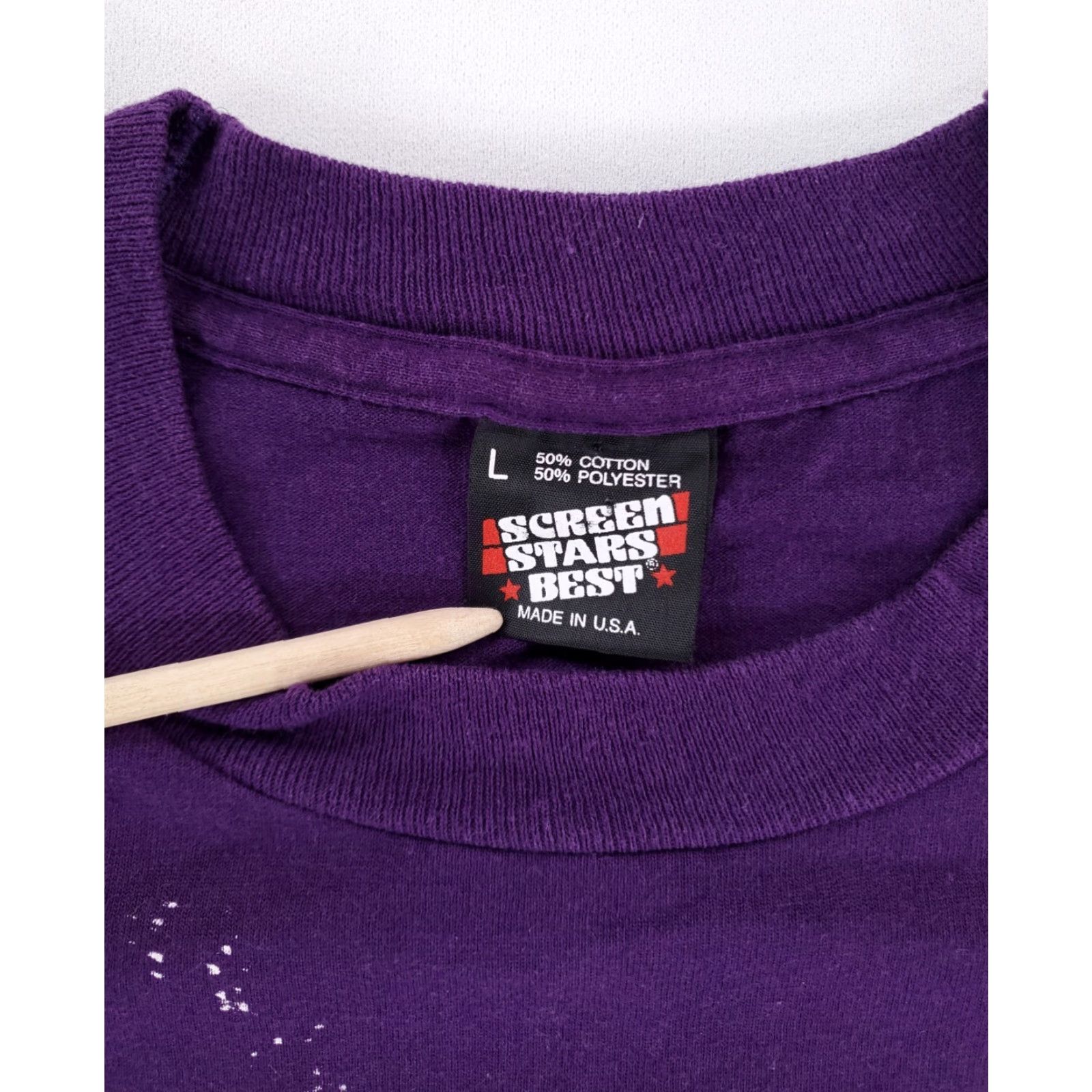 Vintage VINTAGE Screen Stars Best VTG 90s Single Stitch Cowboy Horse Snow Purple USA Mens L Shirt Size US L / EU 52-54 / 3 - 3 Thumbnail
