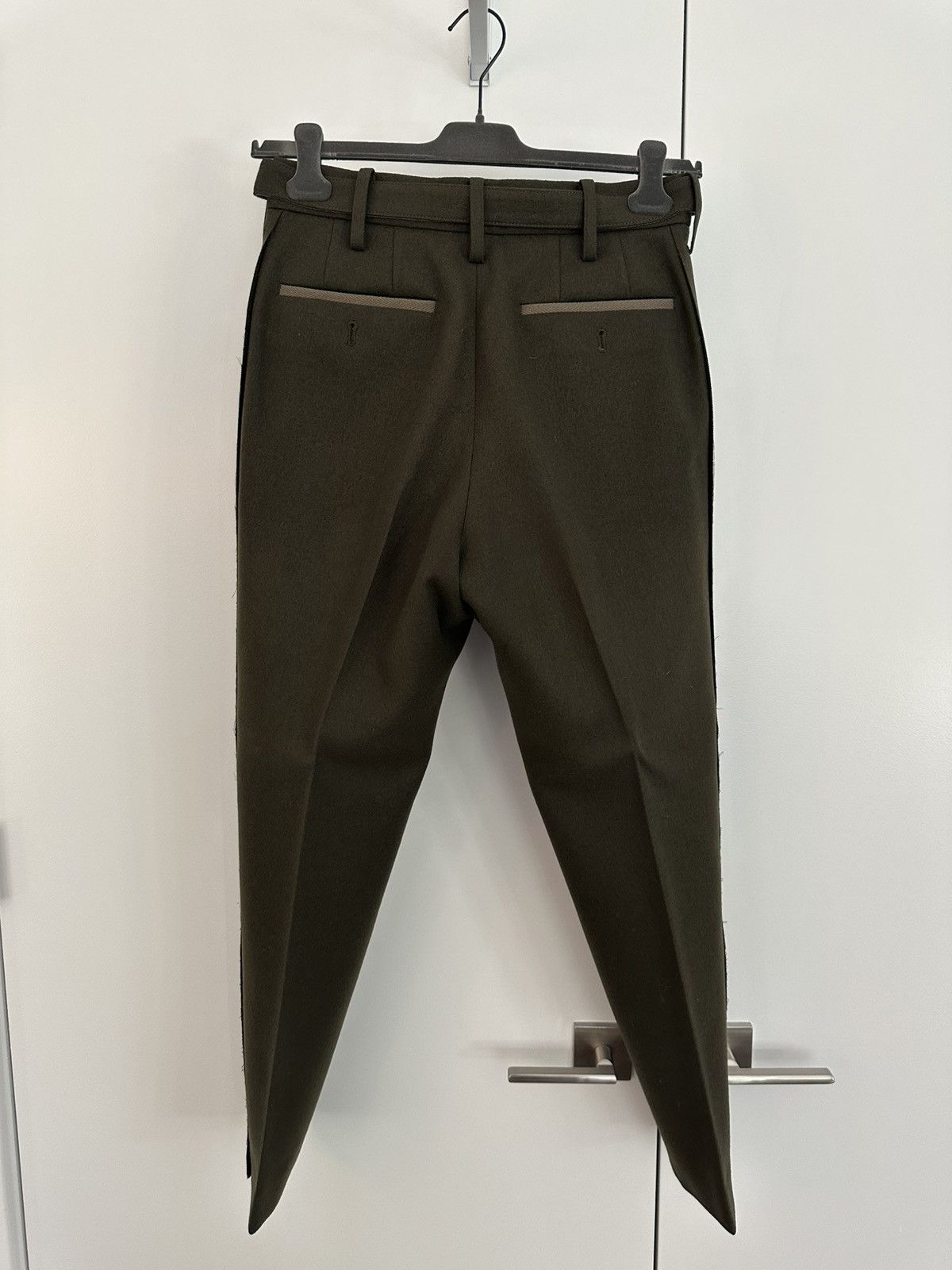 Sacai Sacai Cropped Wool Melton Trousers Size US 30 / EU 46 - 2 Thumbnail