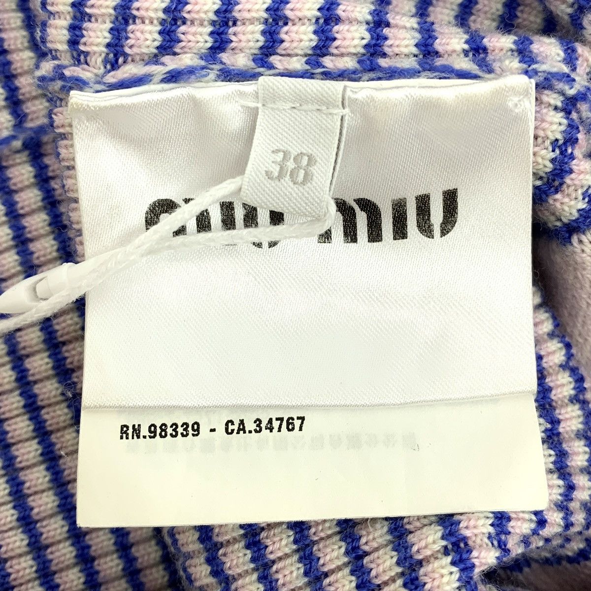 Miu Miu Miu Miu Floral Intarsia Wool Short Sleeve Knit Top K26WX Size S / US 4 / IT 40 - 6 Thumbnail