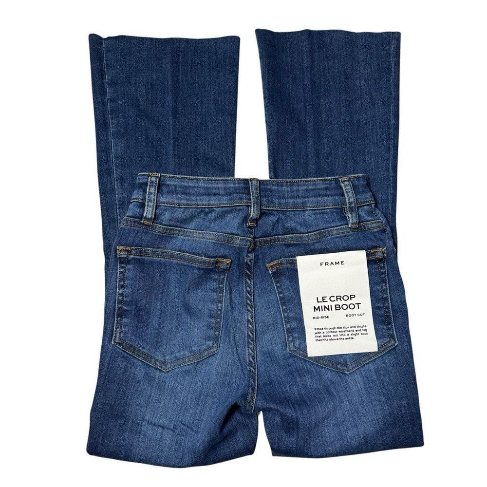 Frame NWT New $245 Frame Le Crop Raw Hem Mini Bootcut Jeans In Ra Size 24" / US 00 / IT 34 - 4 Thumbnail