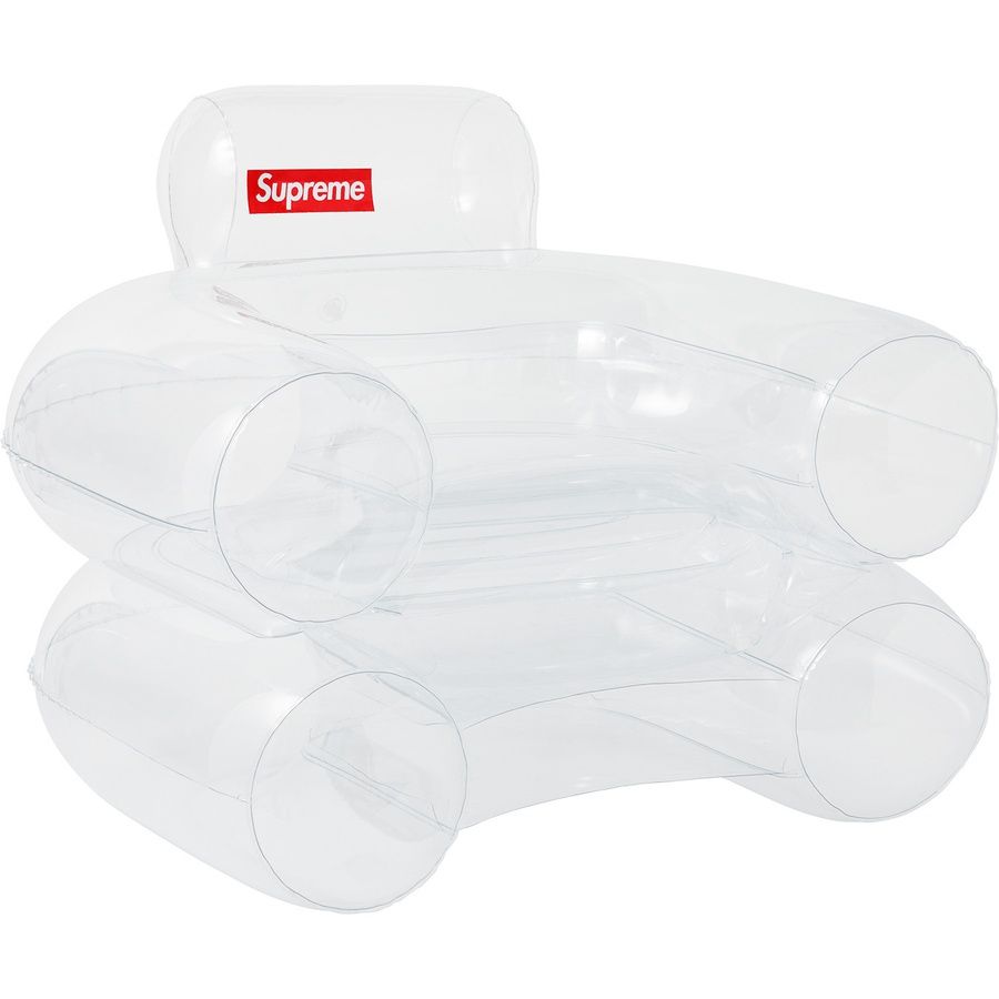 Pre-owned Supreme Transparent Box Logo Inflatable Chair In Clear