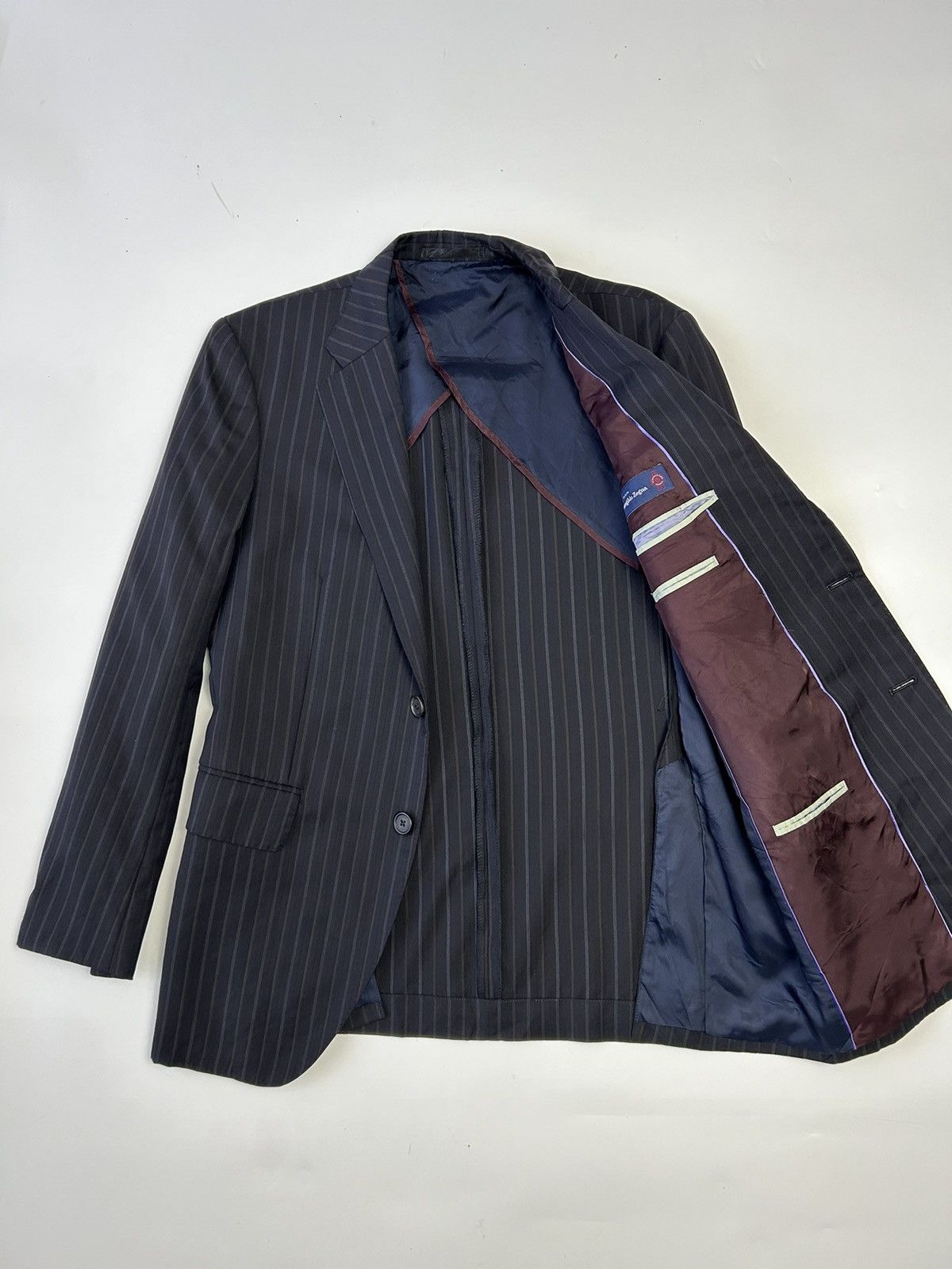 Designer × Ermenegildo Zegna × Paul Smith PAUL SMITH X ERMENEGILDO ZEGNA STRIPED BLAZER Size 38R - 2 Thumbnail