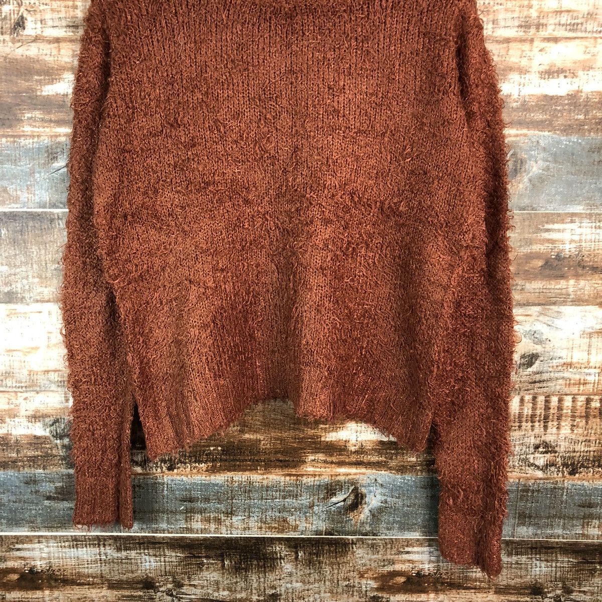 Japanese Brand DLL Creer Brown shaggy fur vintage Knitwear #C056 Size M / US 6-8 / IT 42-44 - 3 Thumbnail