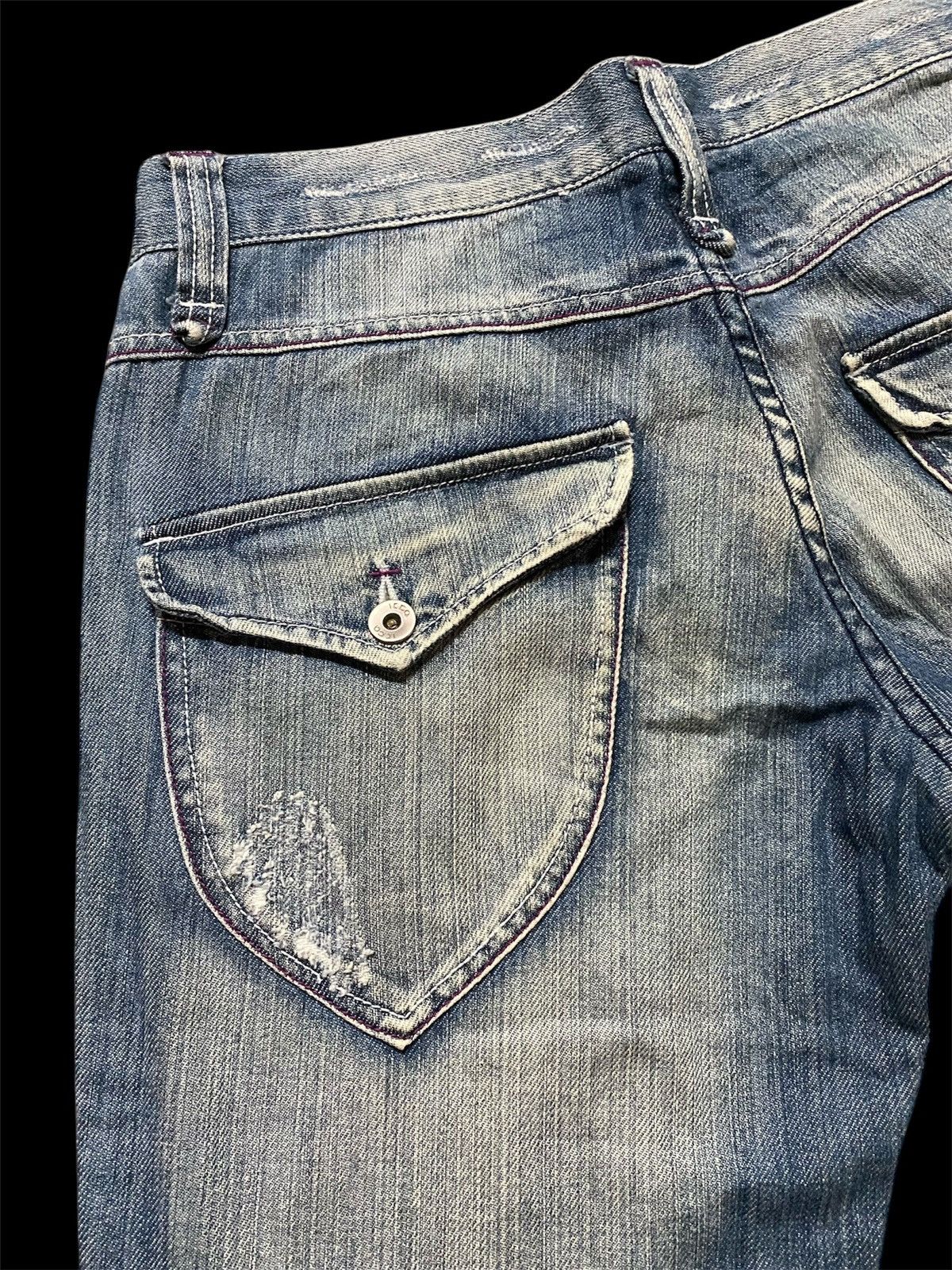 Japanese Brand Flare Jeans Japanese Icca Washed Blue Vintage Size US 31 - 4 Thumbnail