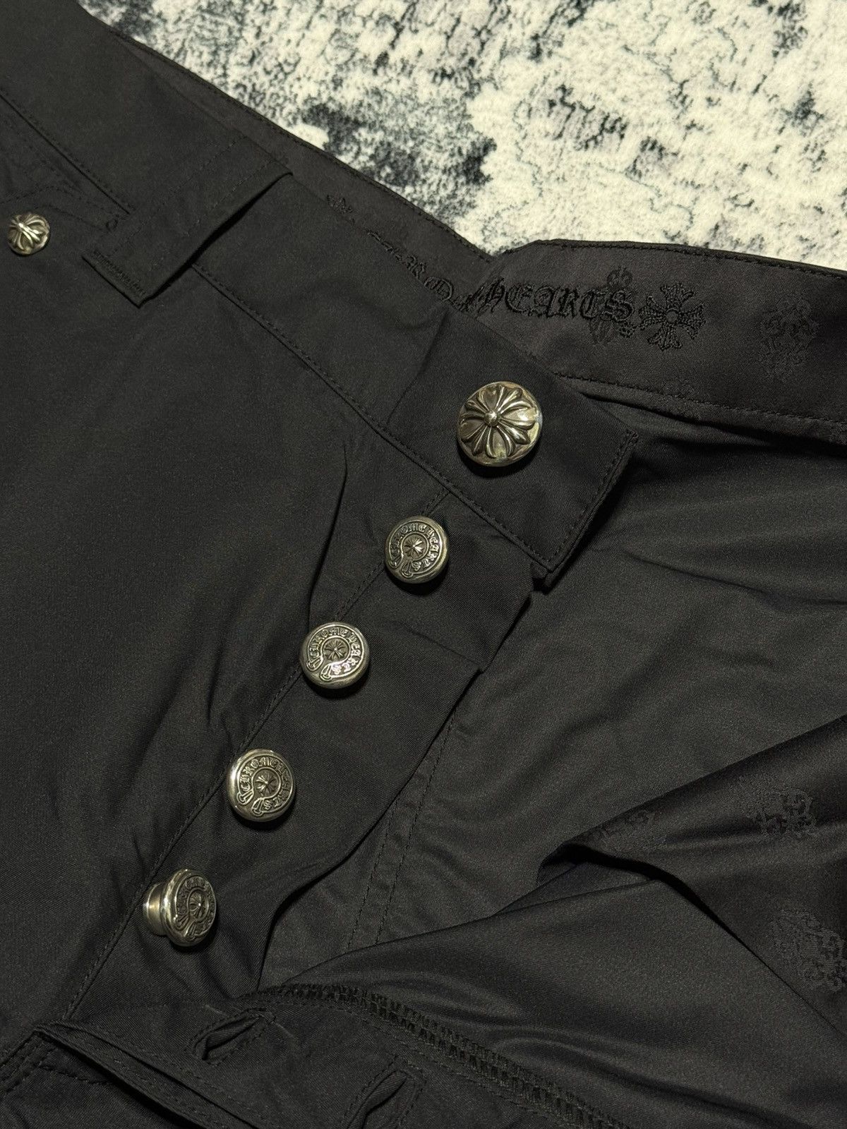 Chrome Hearts Chrome Hearts Cross Patch Leather Double Knee Shorts Size US 34 / EU 50 - 10 Thumbnail