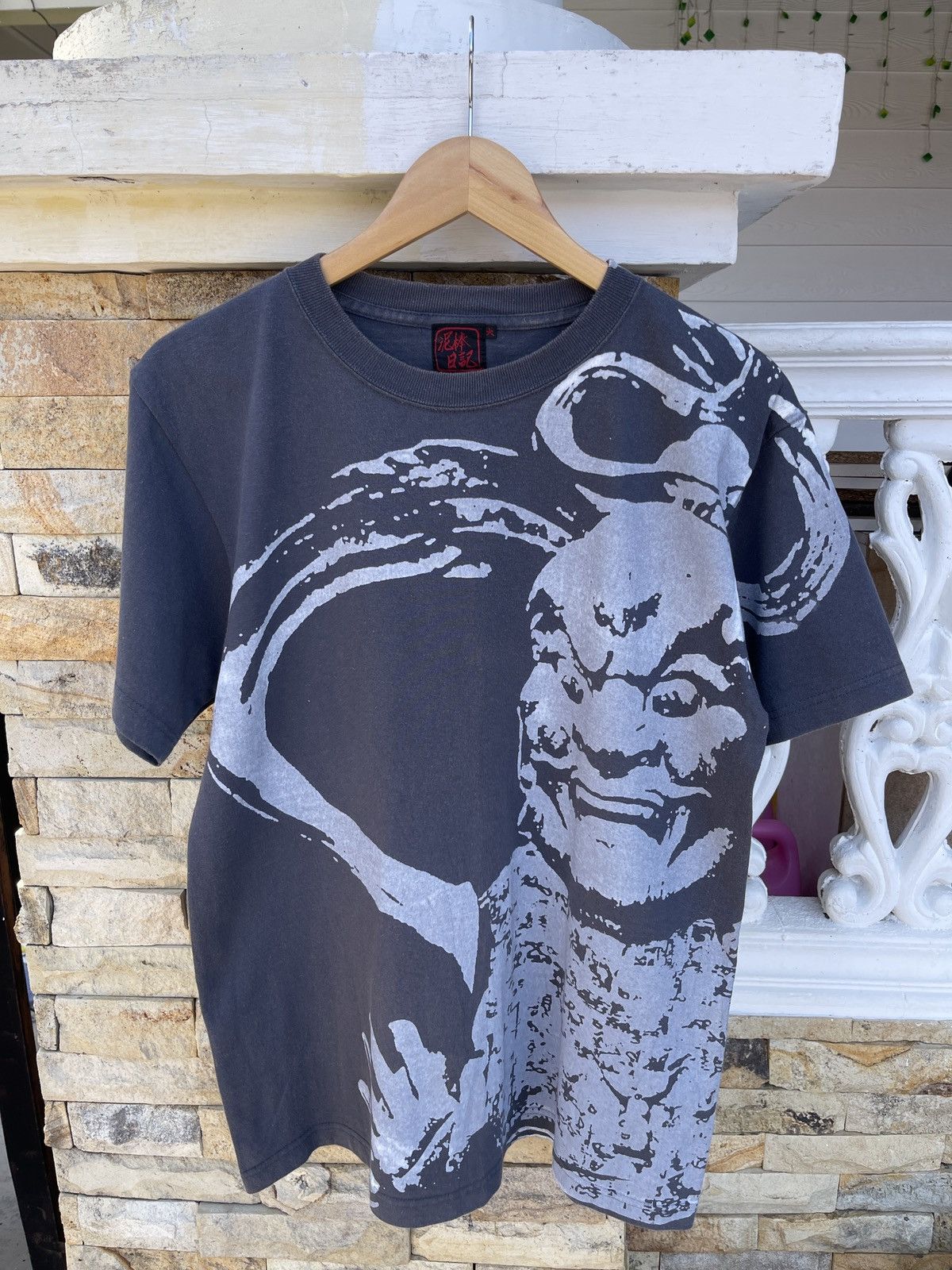 Karakuri Tamashii LastDrop🔥Vtg Japanese Sukajan Raijin & Fujin Graphic T-Shirt Size US L / EU 52-54 / 3 - 1 Thumbnail