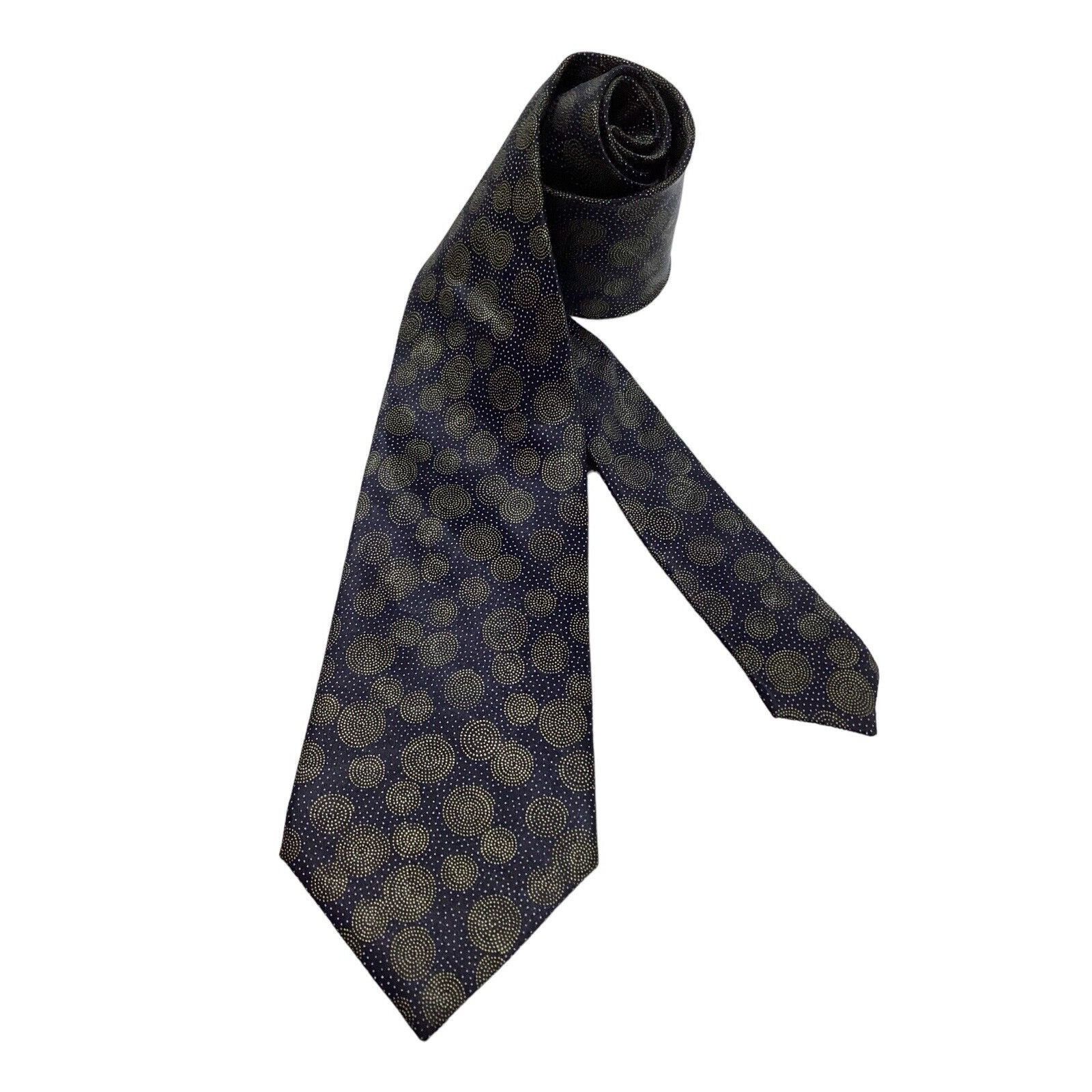 Lanvin LANVIN PARIS Black Geometric Luxury Designer Silk Tie France Size ONE SIZE - 1 Thumbnail