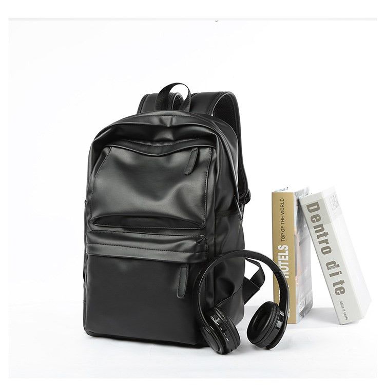 Leather waterproof faux leather backpack aesthetic Size ONE SIZE - 3 Thumbnail