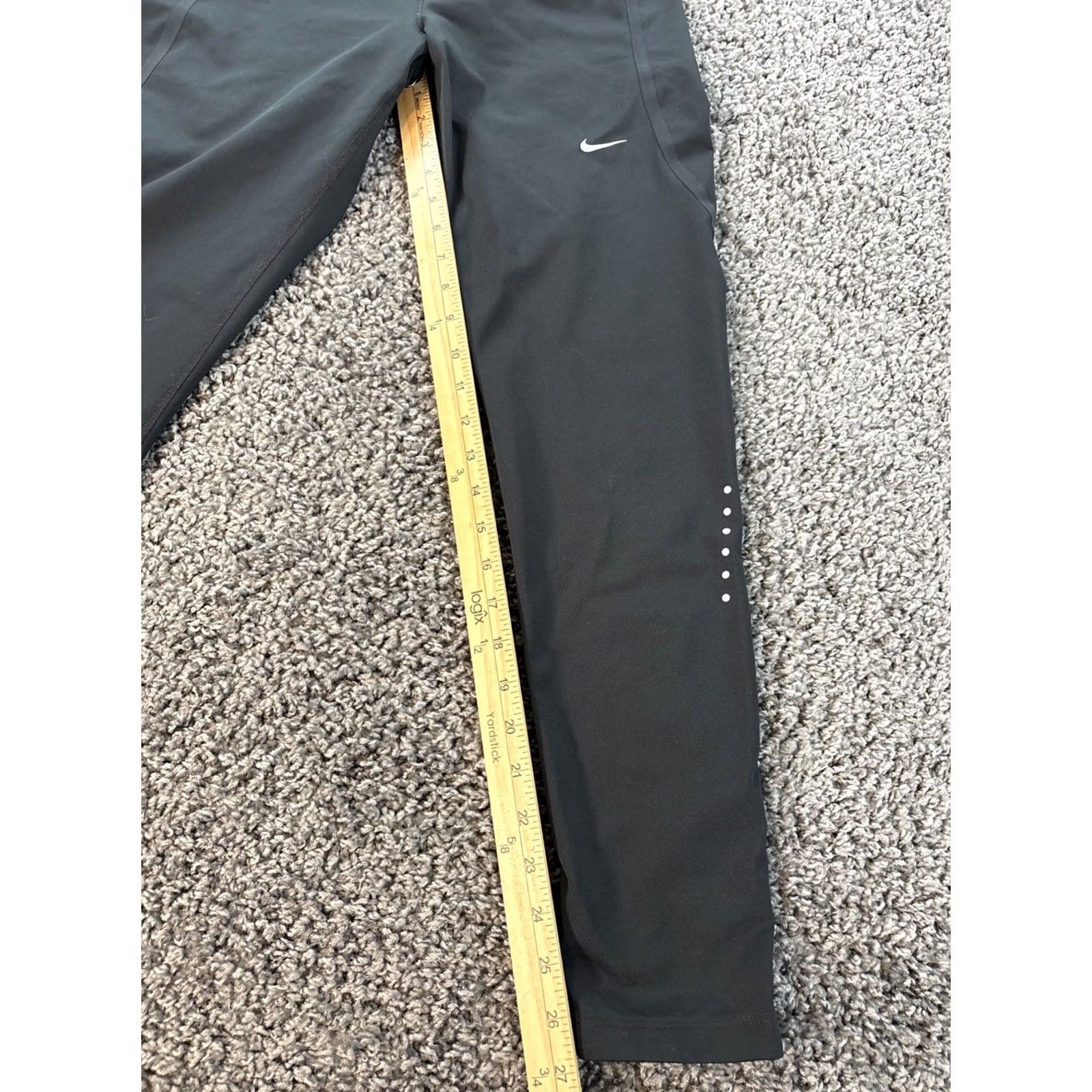 Nike Nike Dri-FIT Running Tights Womens Large Black Reflective Zip Pocket 840868-010 Size ONE SIZE - 2 Thumbnail
