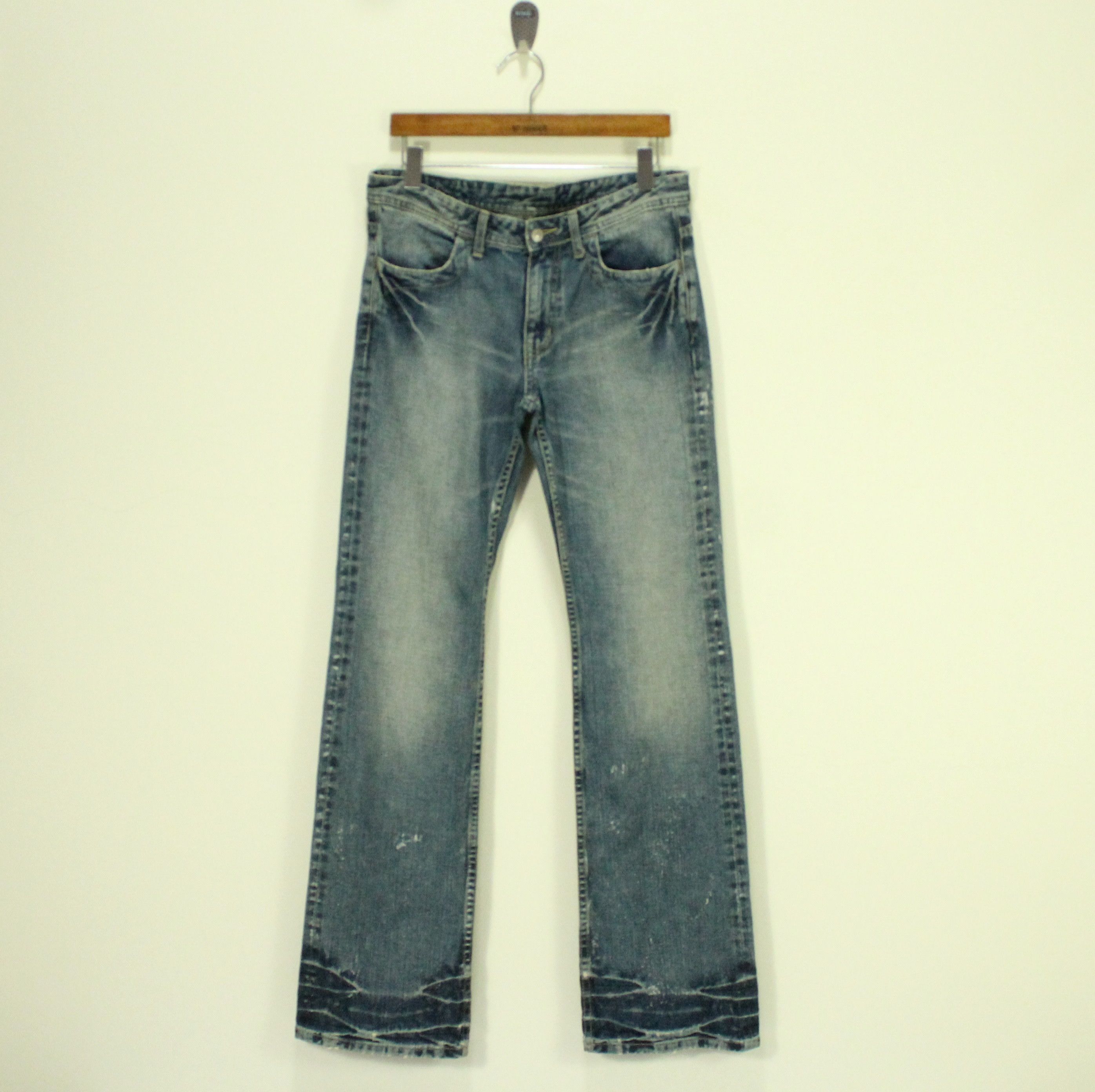 Japanese Brand FLARED 🔥 BIGI Denim Paint Splatter Kapital Goa Ppfm LGB Size US 32 / EU 48 - 3 Thumbnail