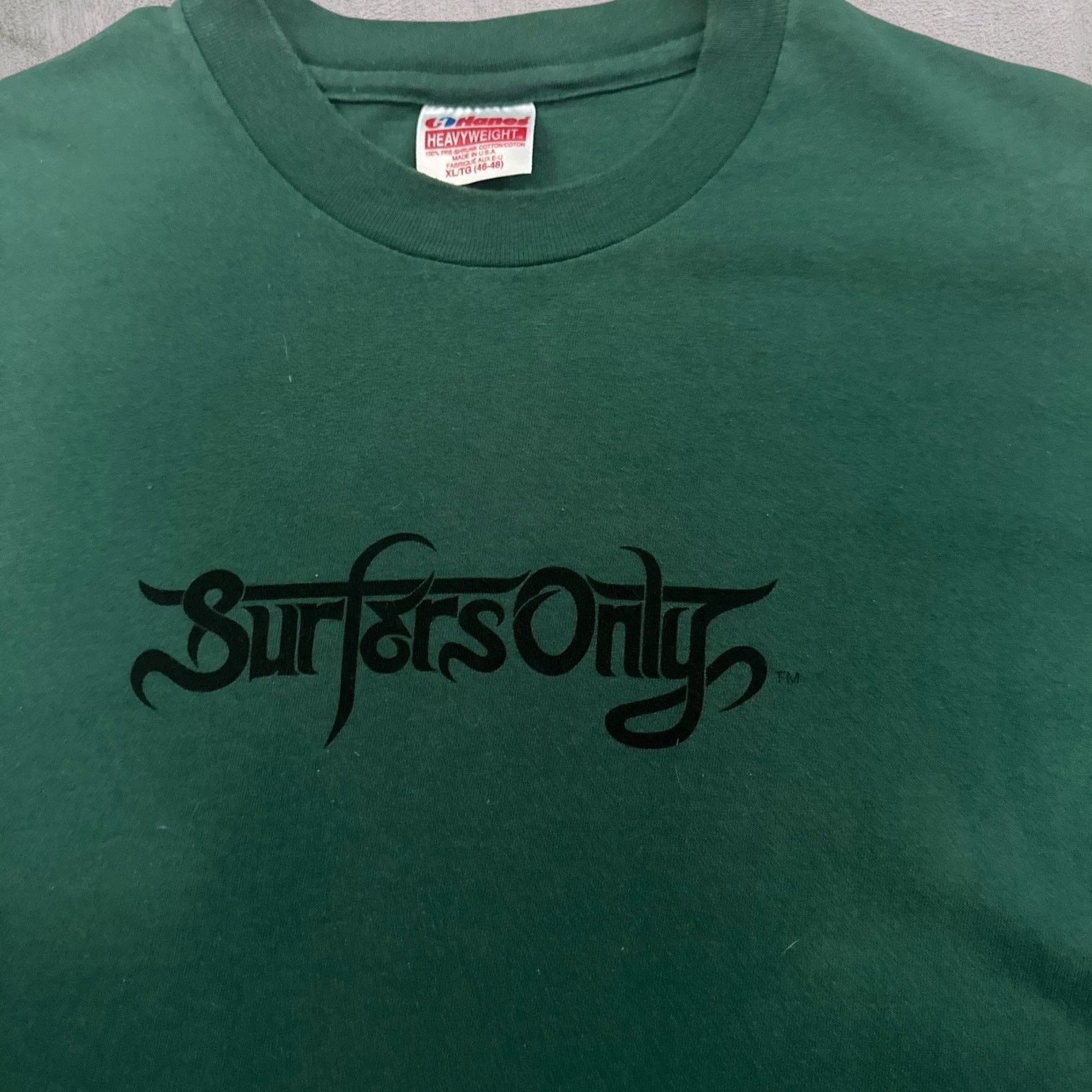Hanes Surfers only green single stitch shirt Hawaii Size US XL / EU 56 / 4 - 3 Thumbnail