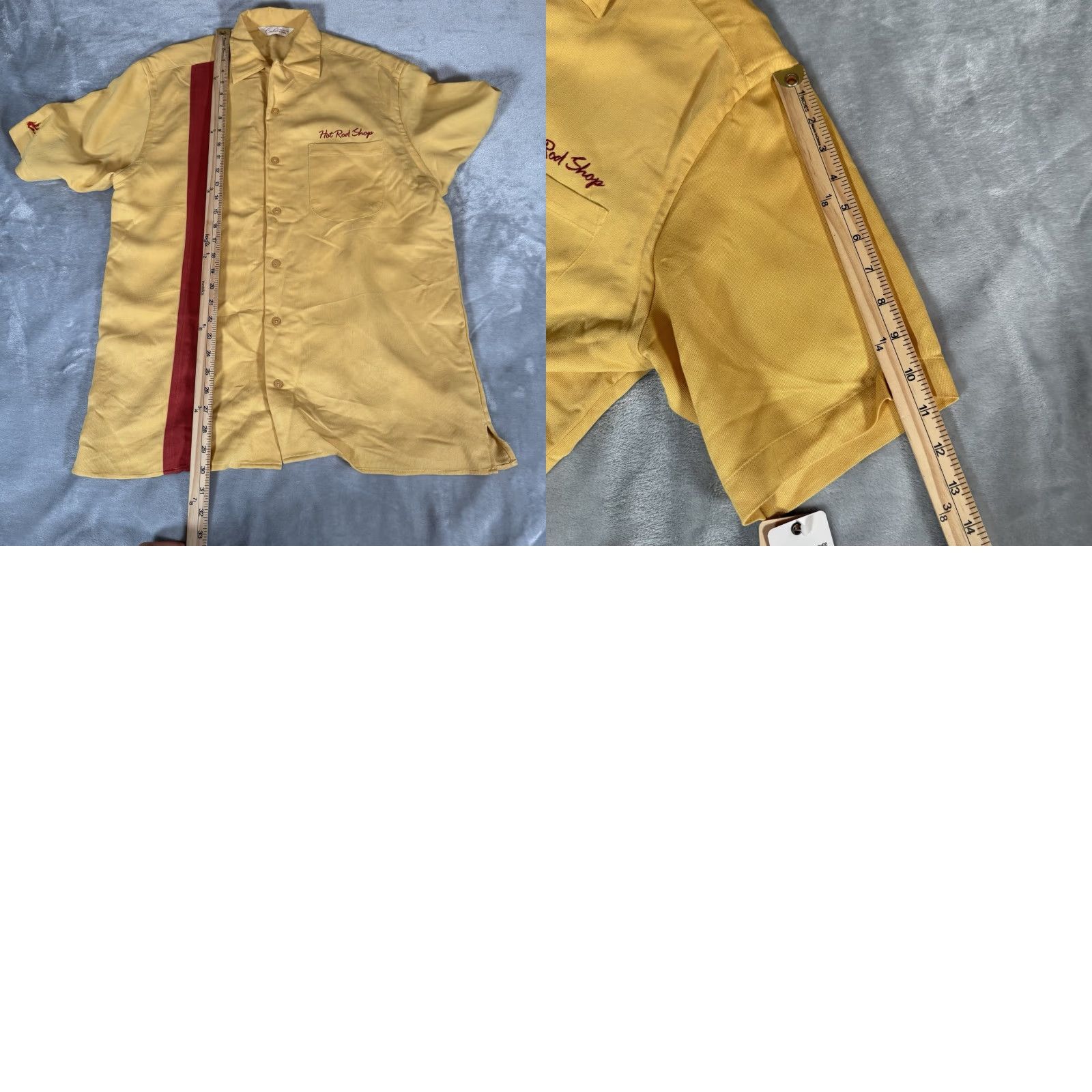 Cubavera VINTAGE Cubavera Shirt Mens S Collared Short Sleeve Button-Up Gold 1970s Cars Rockabilly 90s? no, but include theme. Size US S / EU 44-46 / 1 - 8 Thumbnail