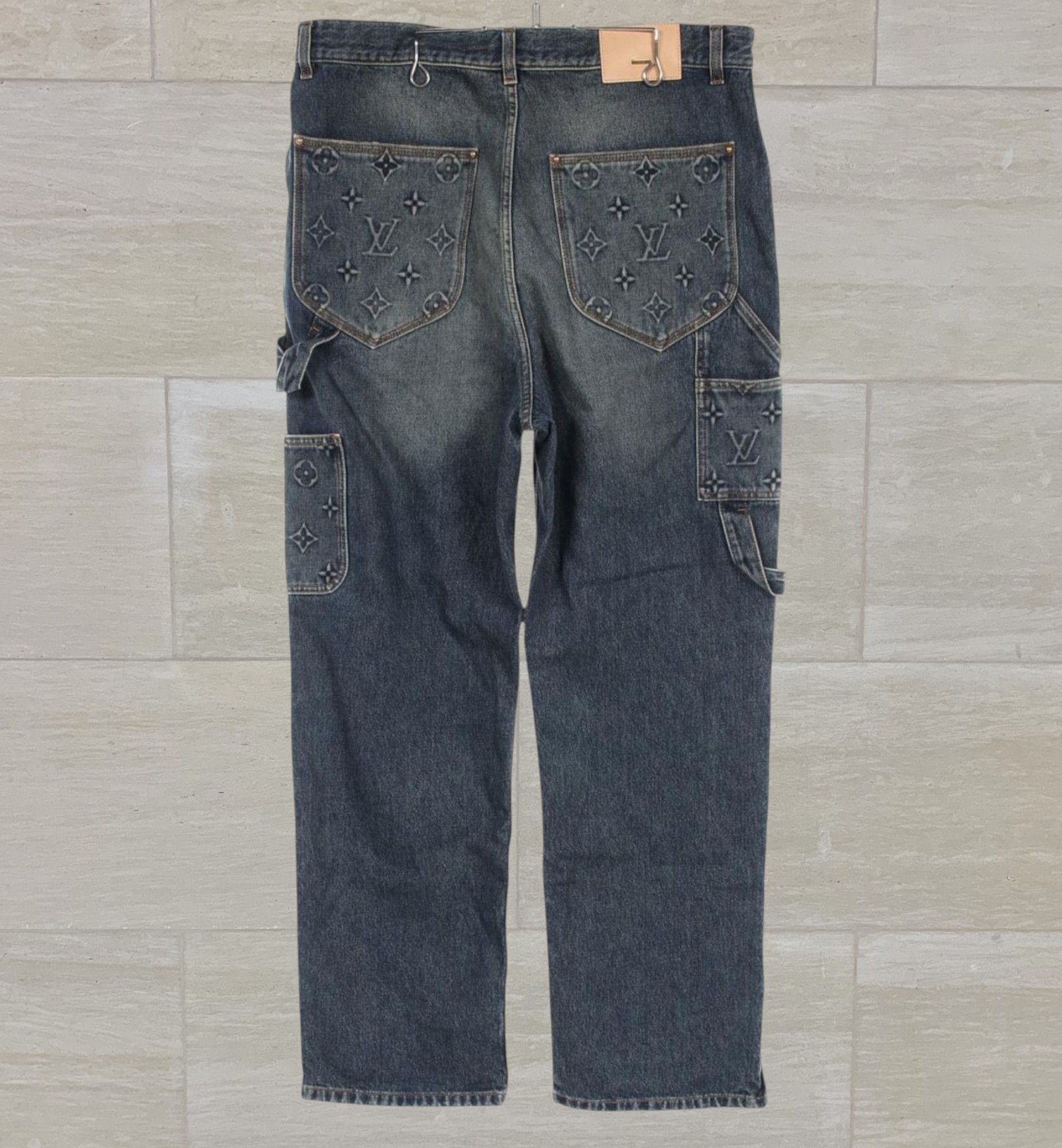 Louis Vuitton Louis Vuitton LV Monogram Carpenter Denim Pants Size US 32 / EU 48 - 2 Thumbnail