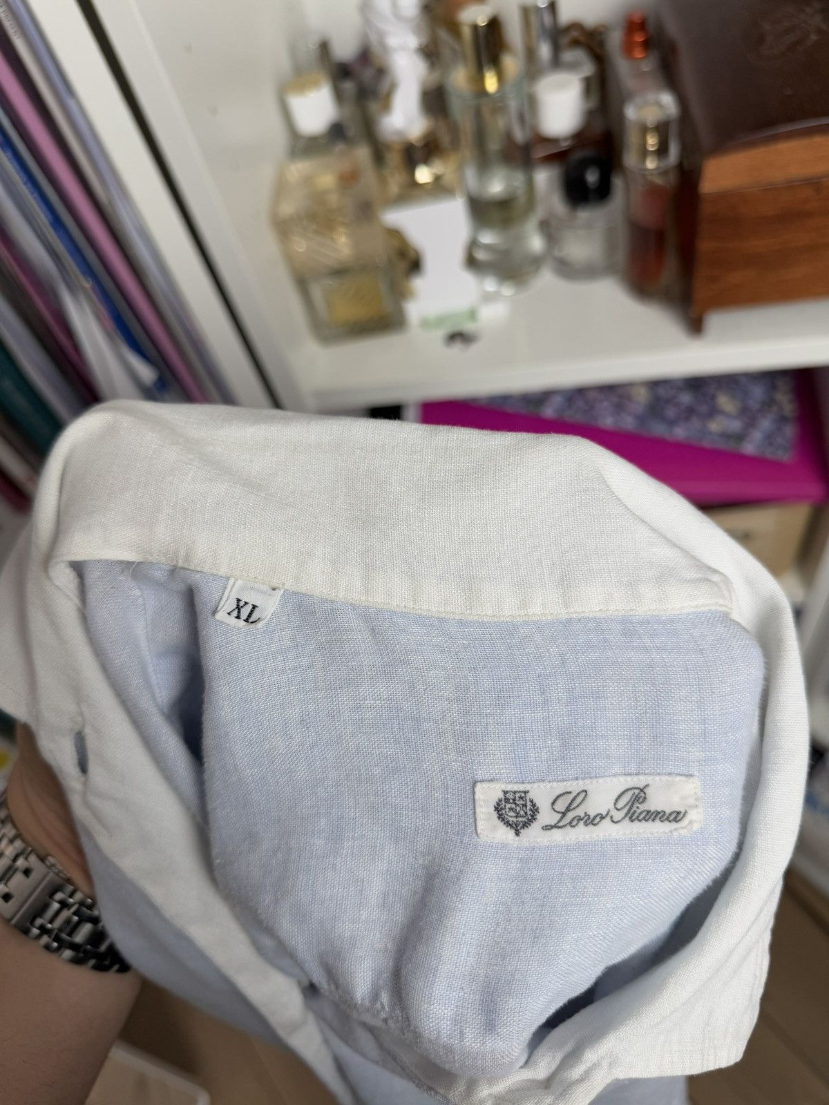 Designer × Loro Piana Loro Piana basic slim fit linen shirt XL designer old money Size US XL / EU 56 / 4 - 10 Thumbnail