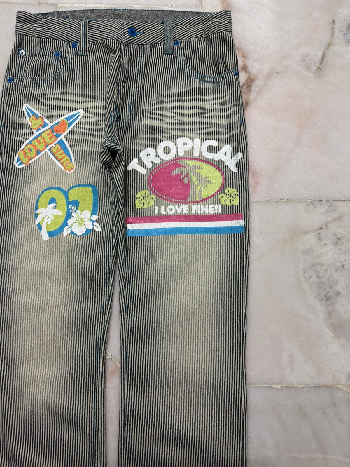 Hysteric Glamour 💥Insane 90s Clone Devgru Mudwash Faded Hickory Surf Jean Size US 32 / EU 48 - 7 Thumbnail