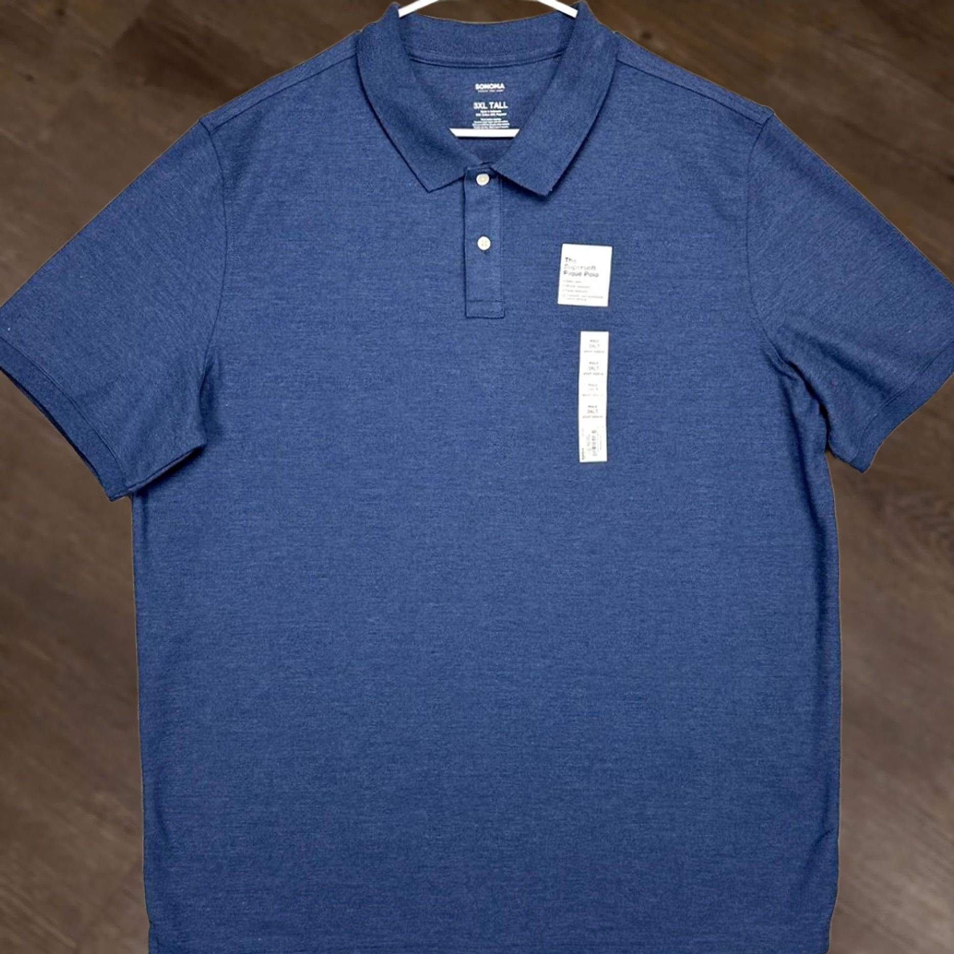 Vintage VINTAGE Sonoma Polo Shirt Mens 3XL Tall Blue Golf Outdoor Casual Rugby Short Sleeve NEW Size US XXL / EU 58 / 5 - 1 Thumbnail