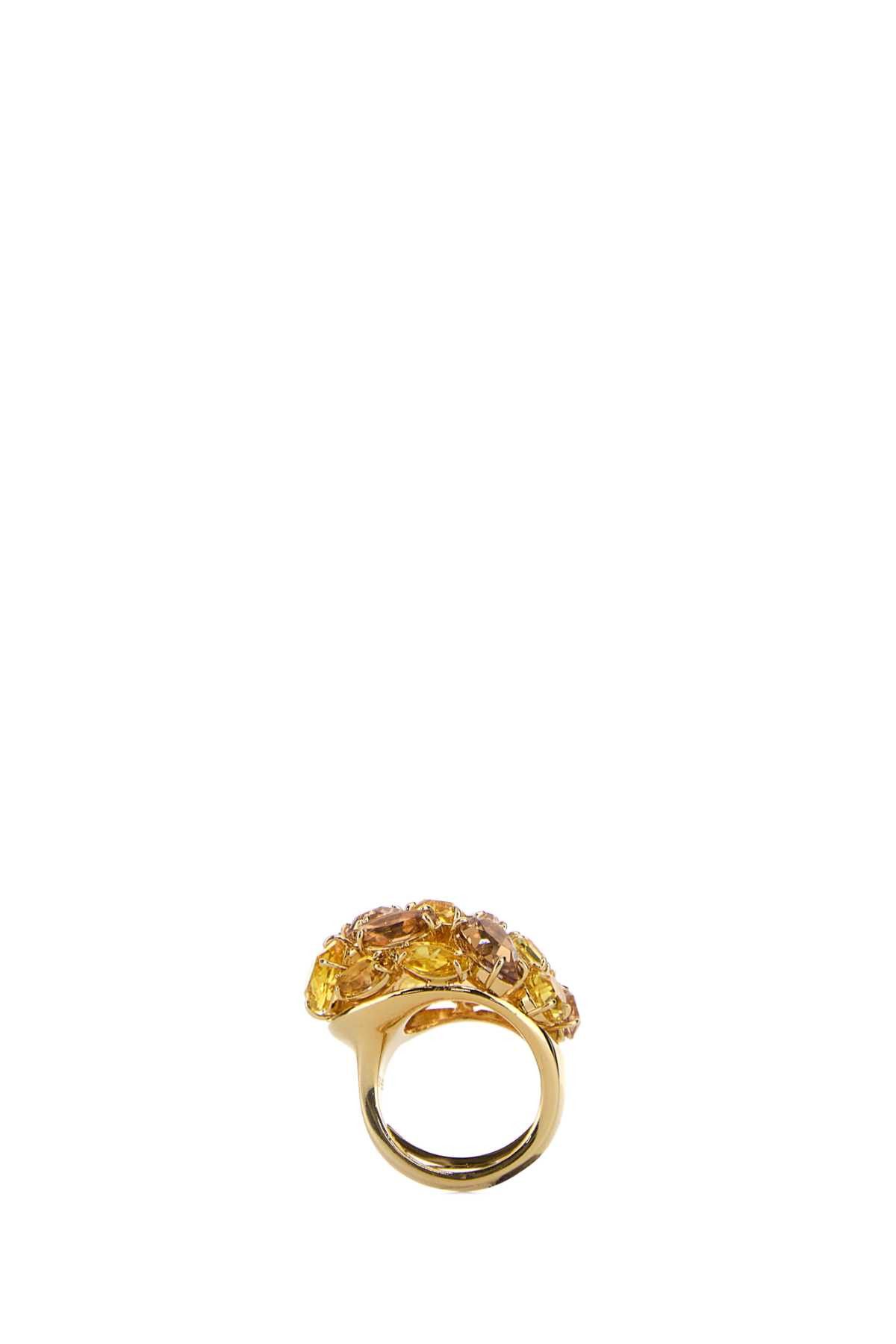 Swarovski Embellished Metal Gema Ring Size ONE SIZE - 1 Thumbnail