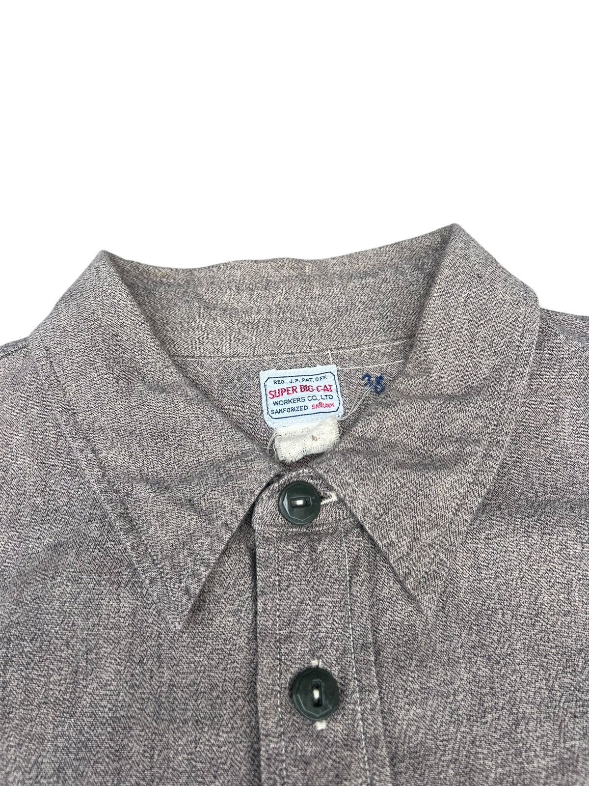 Freewheelers Super Big-Cat Workers Japan Salt & Pepper Work Shirt Size US L / EU 52-54 / 3 - 8 Thumbnail