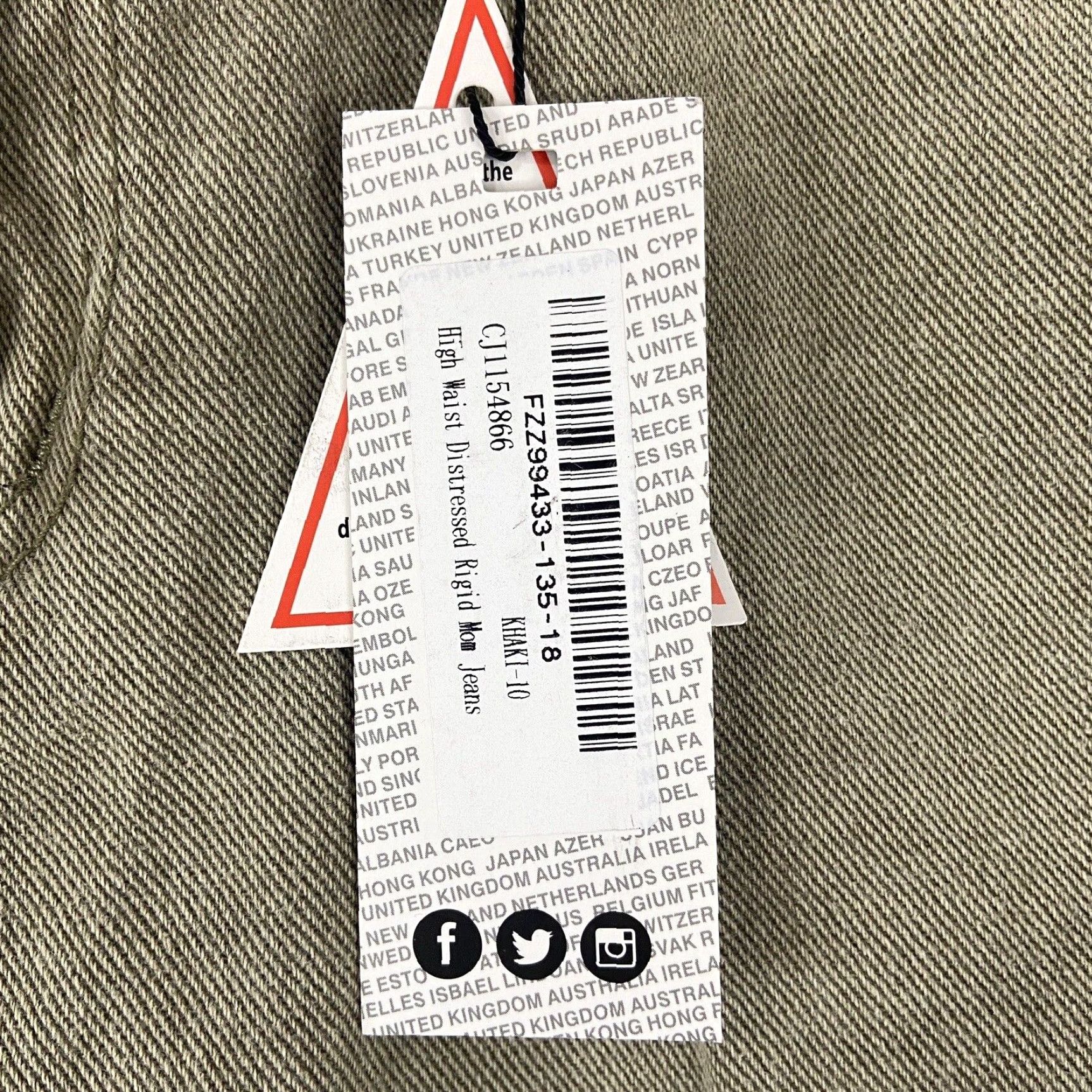 Boohoo VINTAGE Boohoo Womens Jeans Crop Beige Size 6 Casual Fashion Size 28" / US 6 / IT 42 - 5 Thumbnail