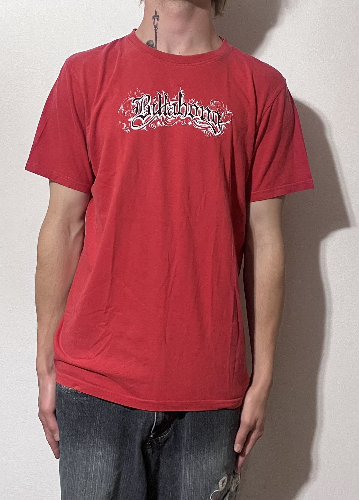 Billabong Billabong Y2K Red Tee Tribal Logo Double Sided Size US L / EU 52-54 / 3 - 6 Thumbnail