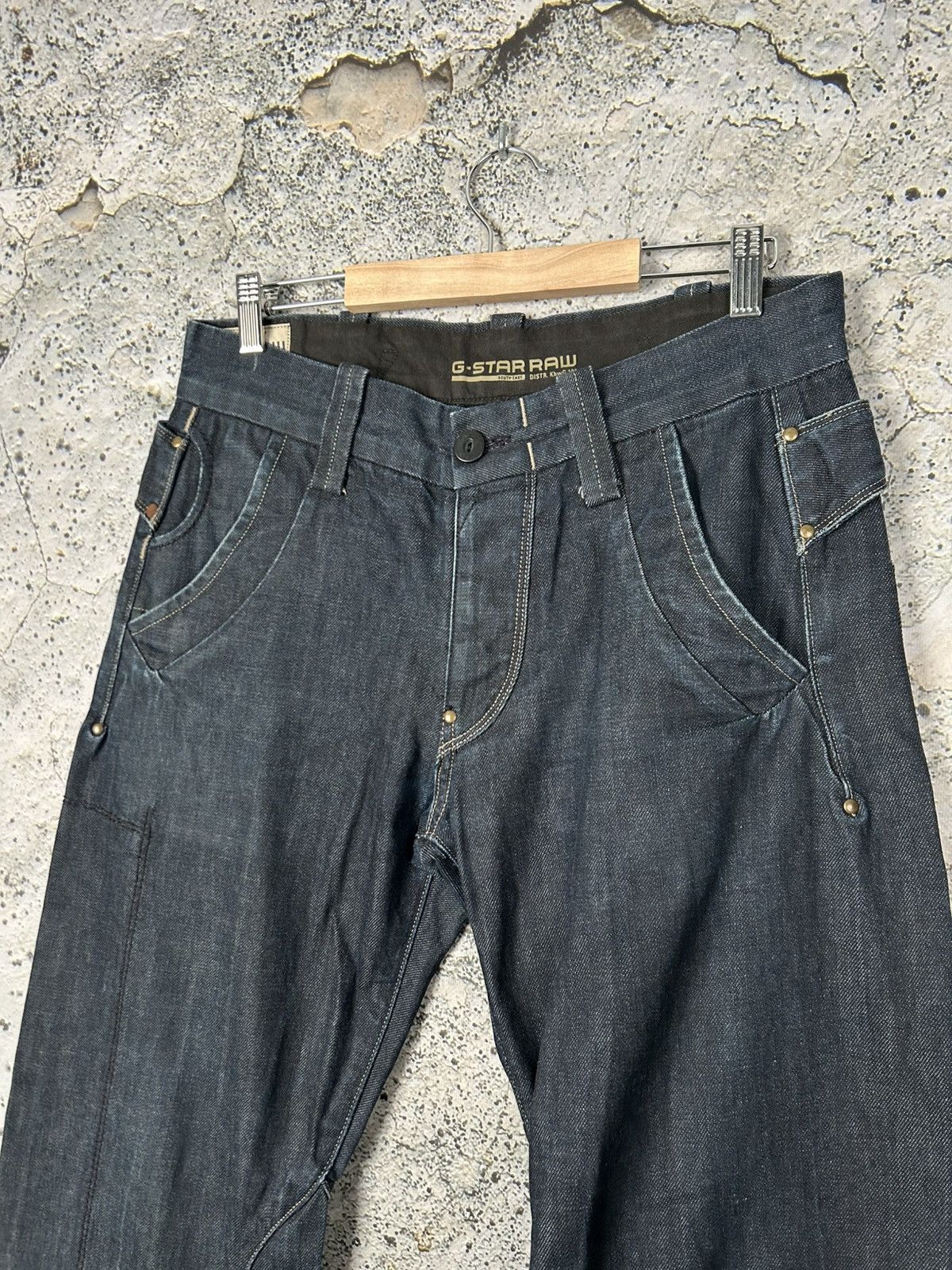 G-Star G-Star Raw Navy Baggy Denim Baggy Rap Hype Skateboarding Size US 30 / EU 46 - 4 Thumbnail