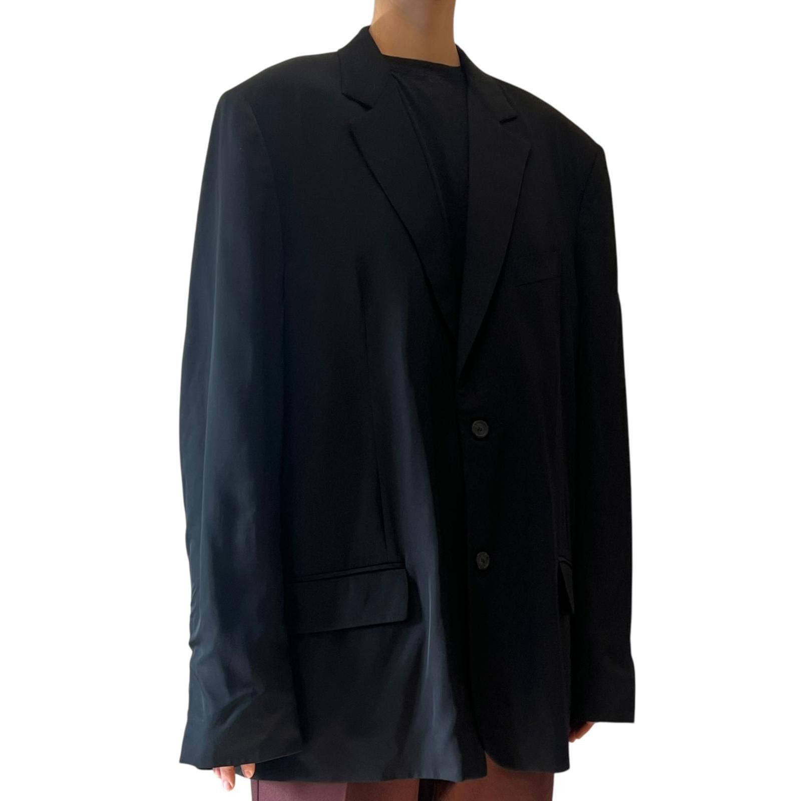 Balenciaga Balenciaga Wardrobe 2022 Unisex Black Blazer Size 44R - 4 Thumbnail