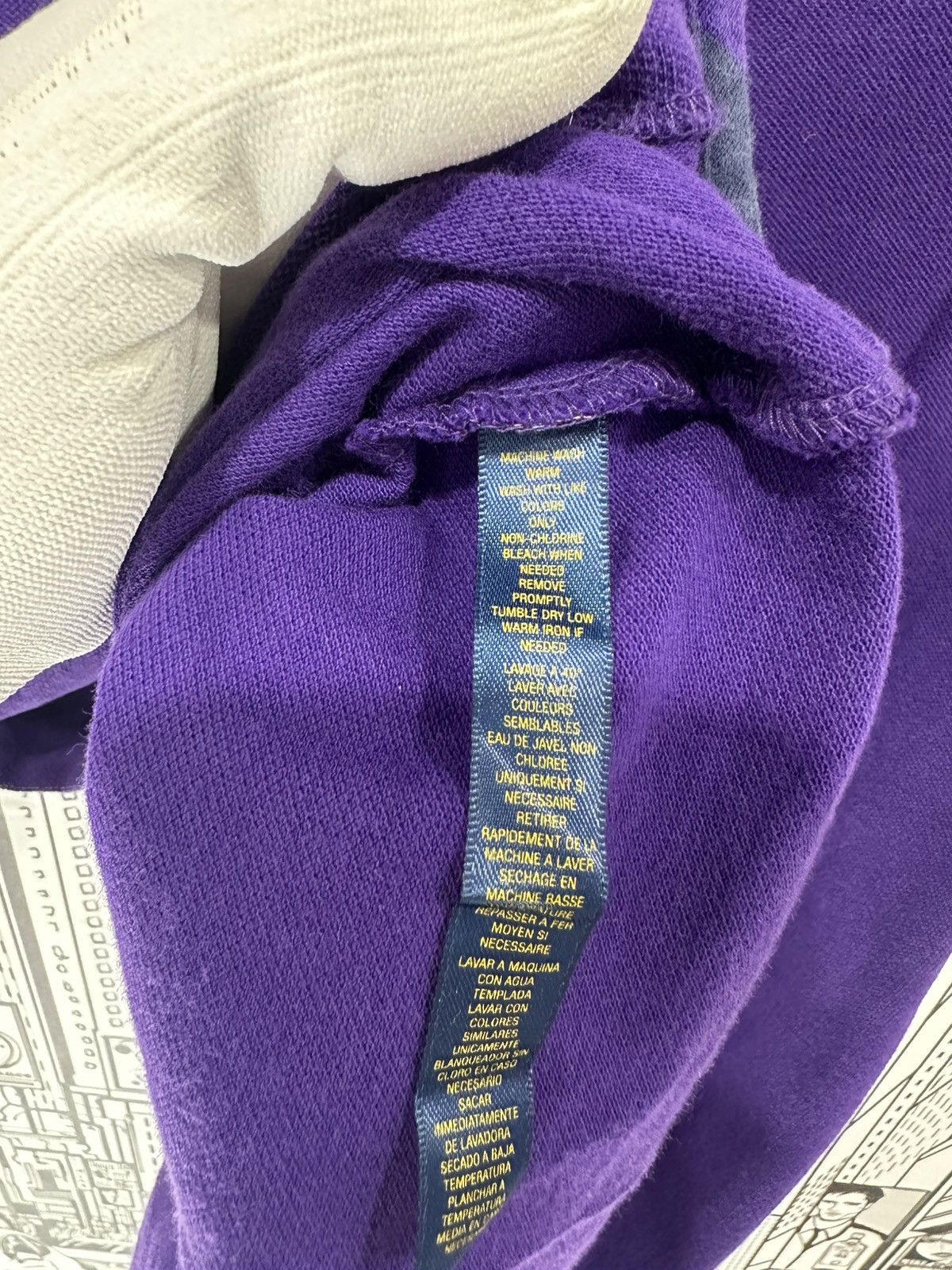 Rugby Ralph Lauren Rugby Ralph Lauren Skull & Bones Polo Purple XL Size US XL / EU 56 / 4 - 8 Thumbnail
