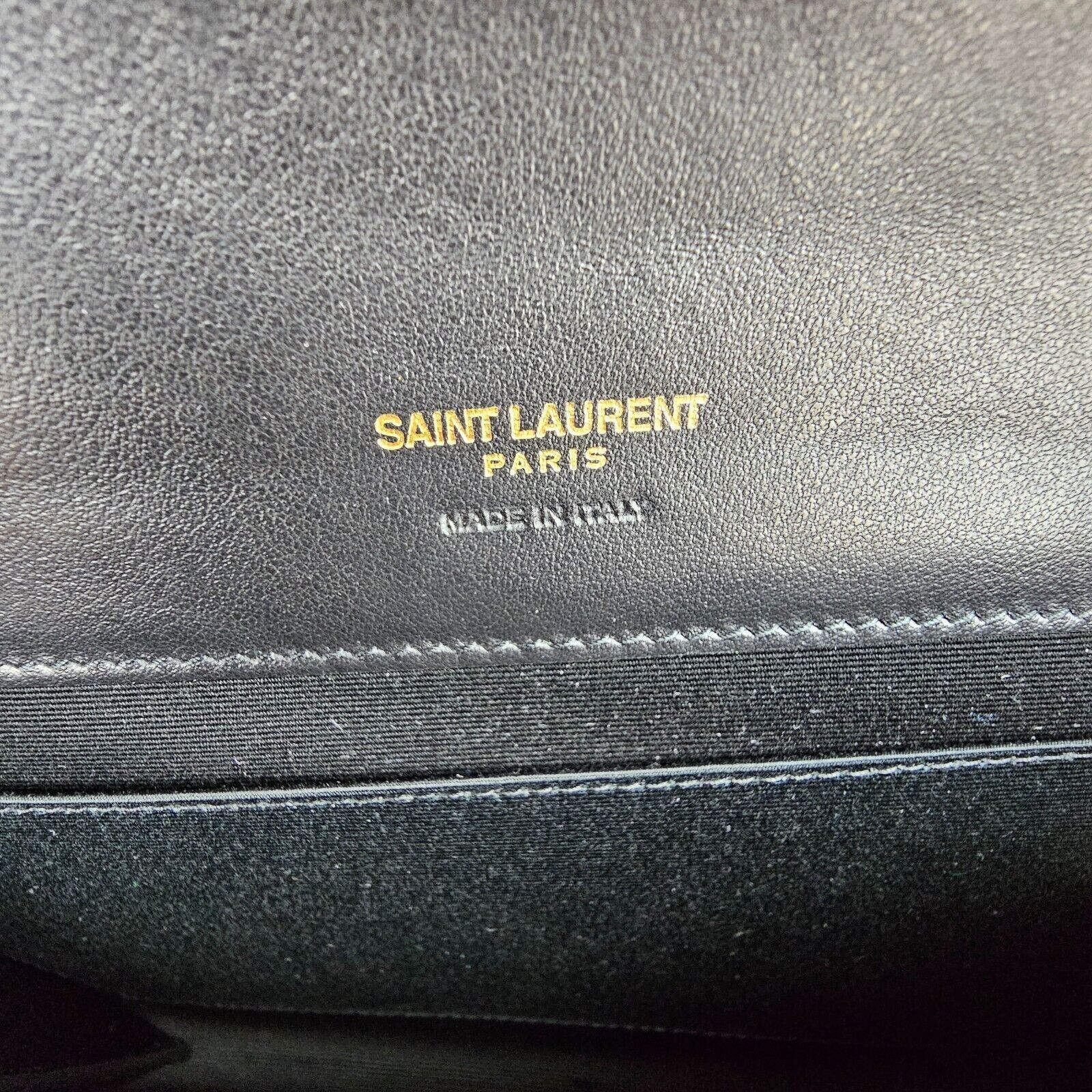 Saint Laurent Paris SAINT LAURENT Cassandre Black Embossed Leather Pouch Size ONE SIZE - 9 Thumbnail