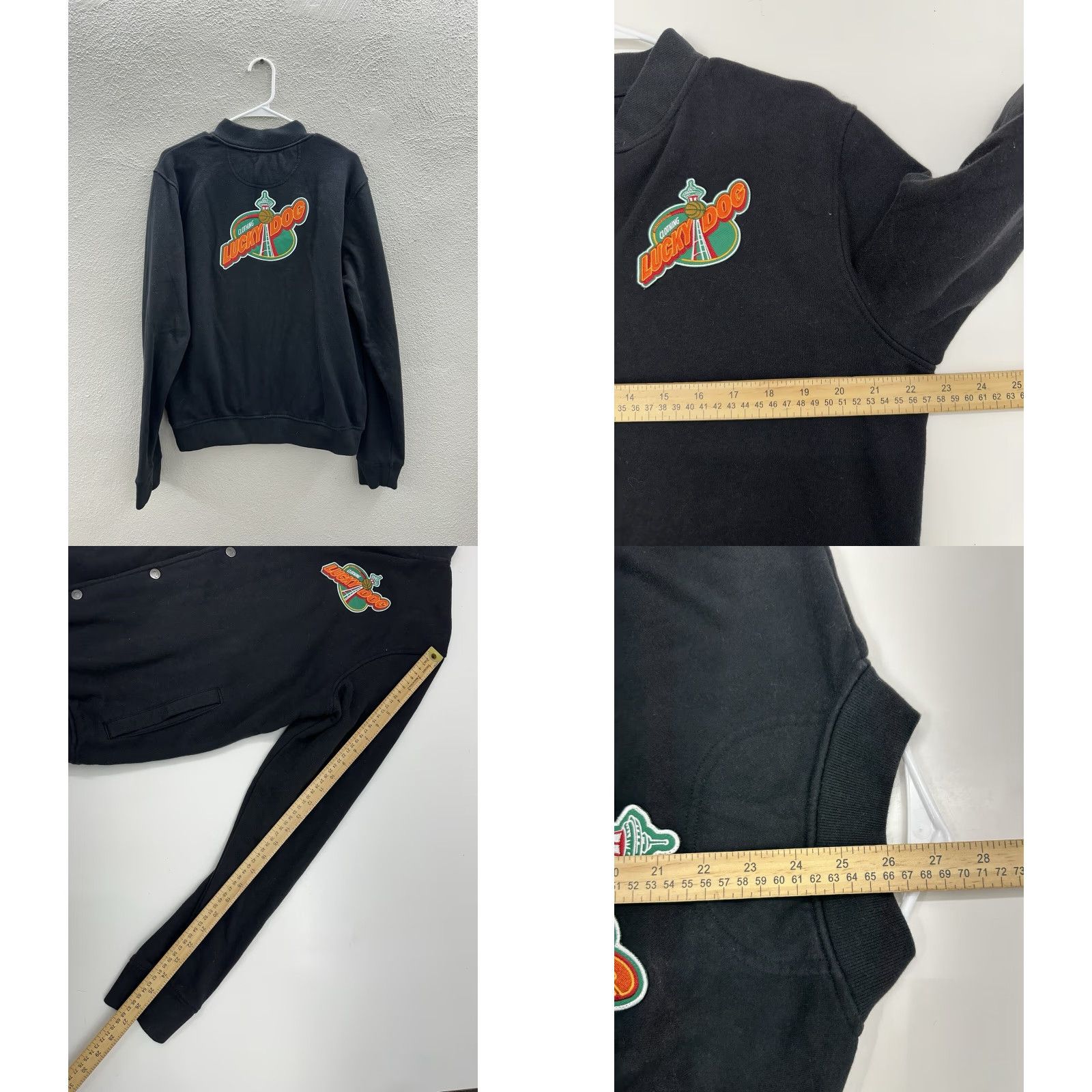 Champion Champion Bomber Jacket Sports 90s Black Snap Up Patch Basketball Men Small VINTAGE Size US S / EU 44-46 / 1 - 8 Thumbnail
