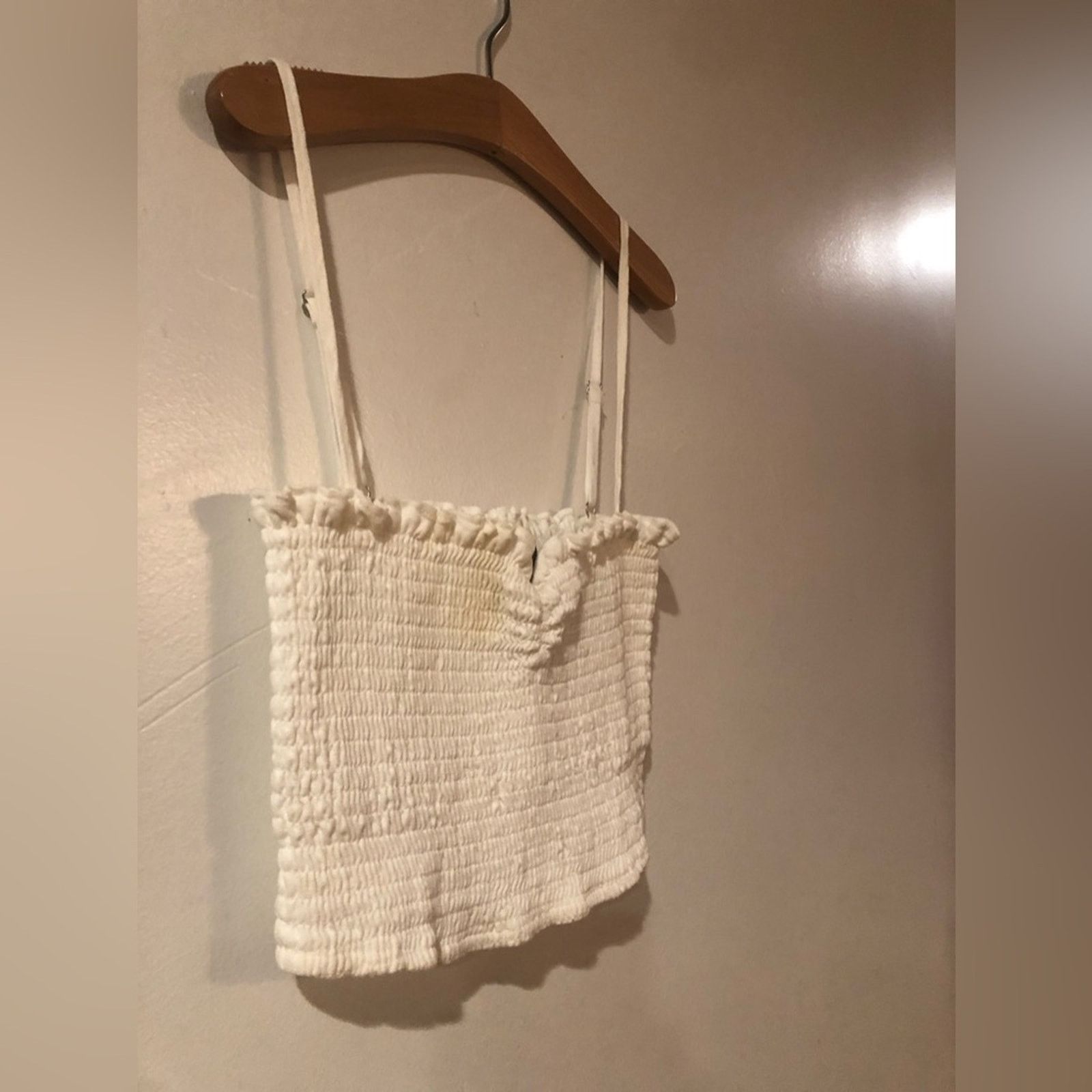 Reformation Reformation. Ribbed cropped top in white Size S / US 4 / IT 40 - 4 Thumbnail