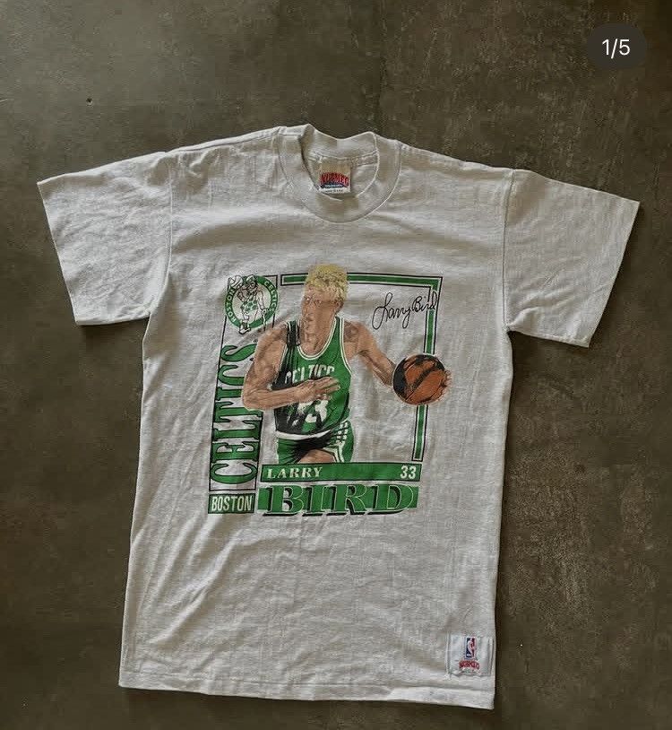 Nutmeg NBA Larry Bird Vintage Tee 1990 Size US M / EU 48-50 / 2 - 1 Thumbnail